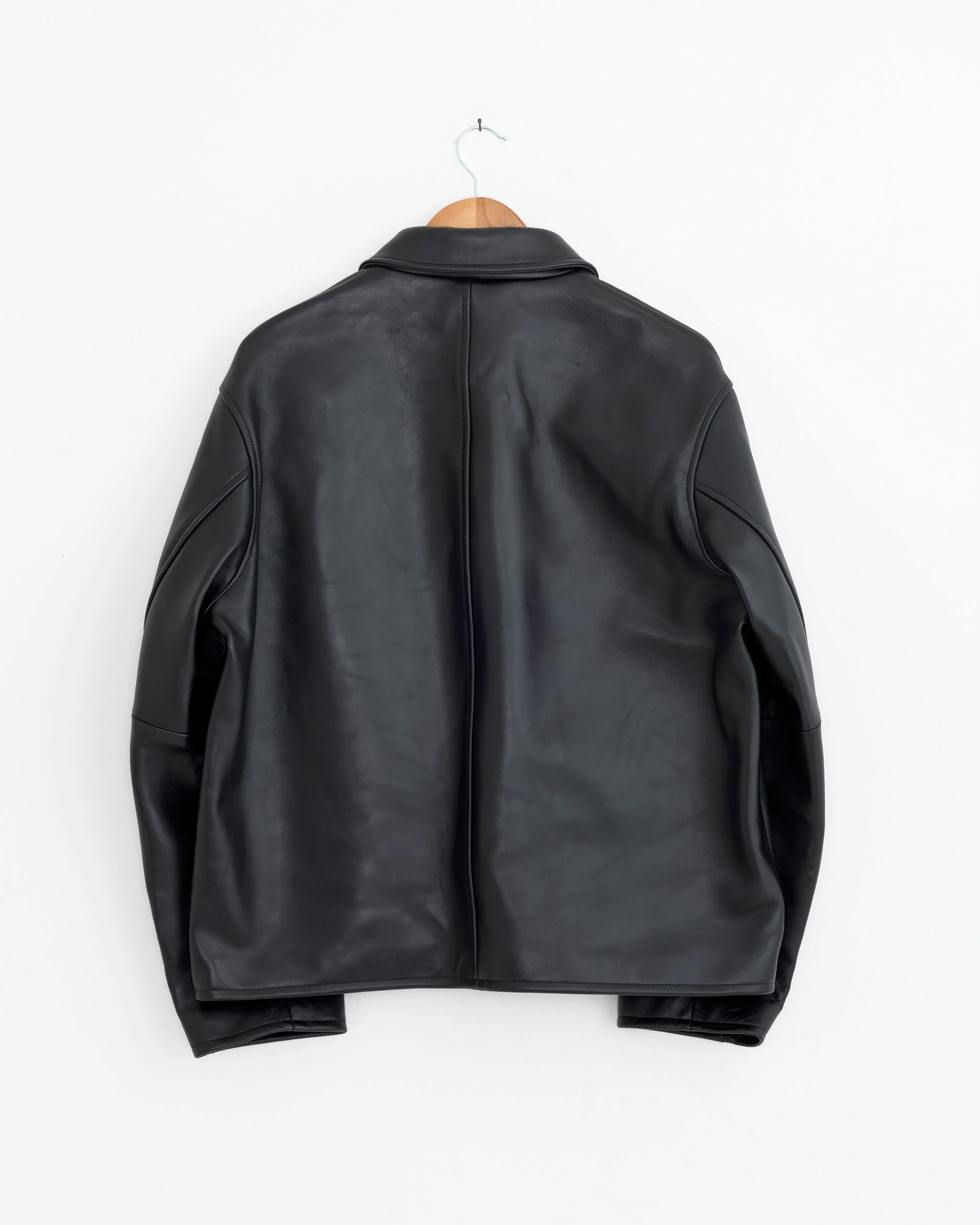 Leather Sports Jacket in Black - Image 3