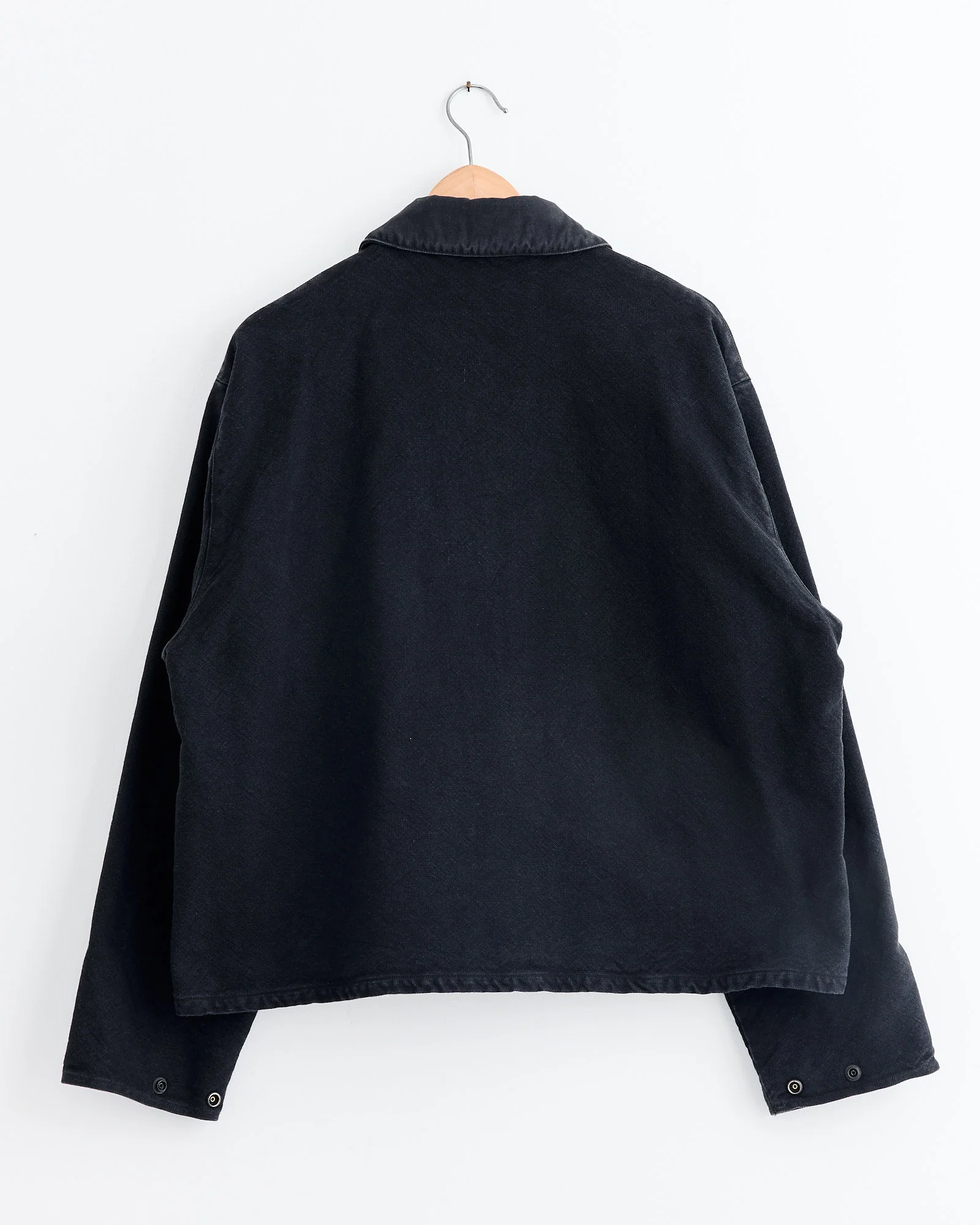 Vintage Silk Hemp Hunting Jacket in Black - Image 3