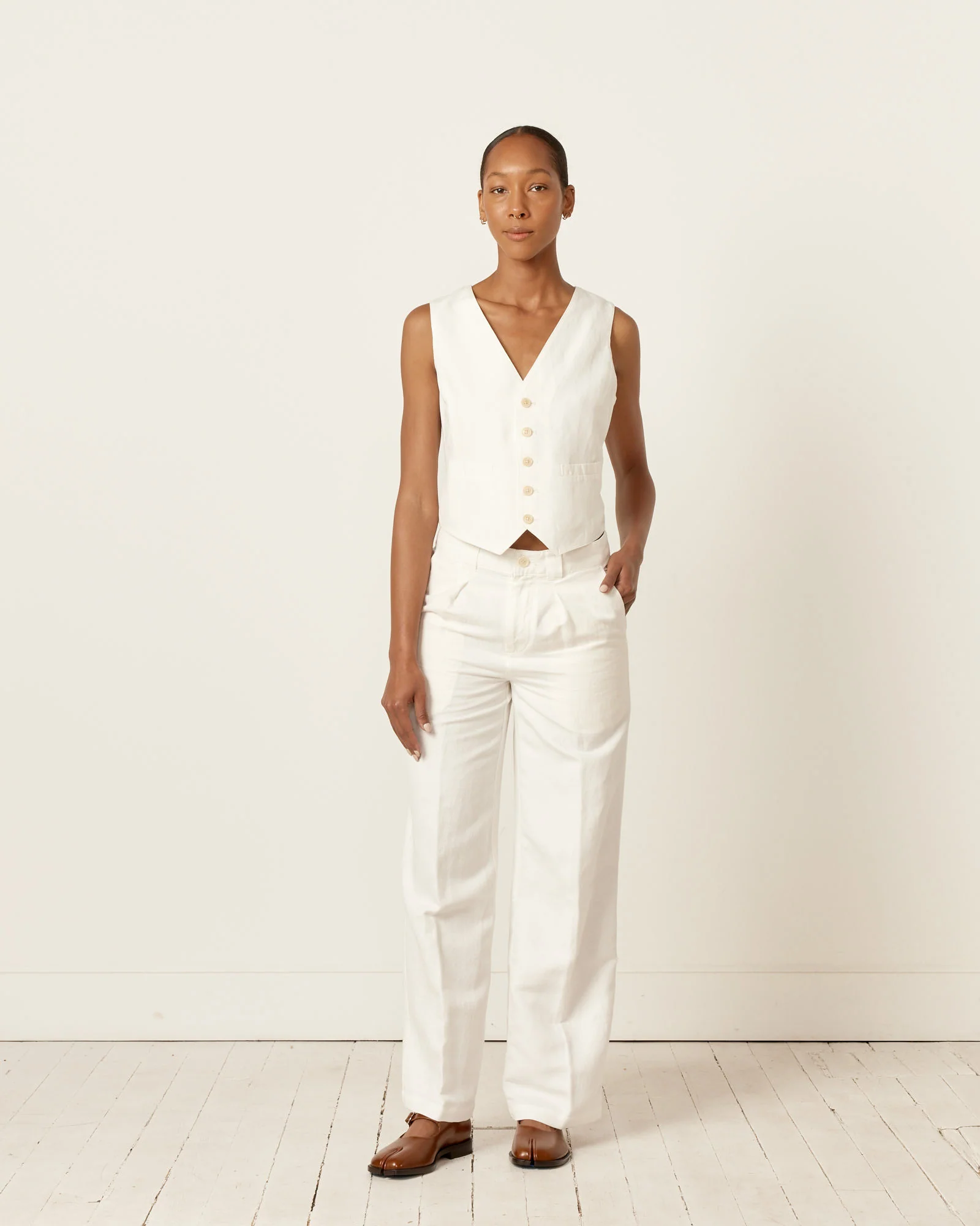 Kam Vest in Ecru - Image 2