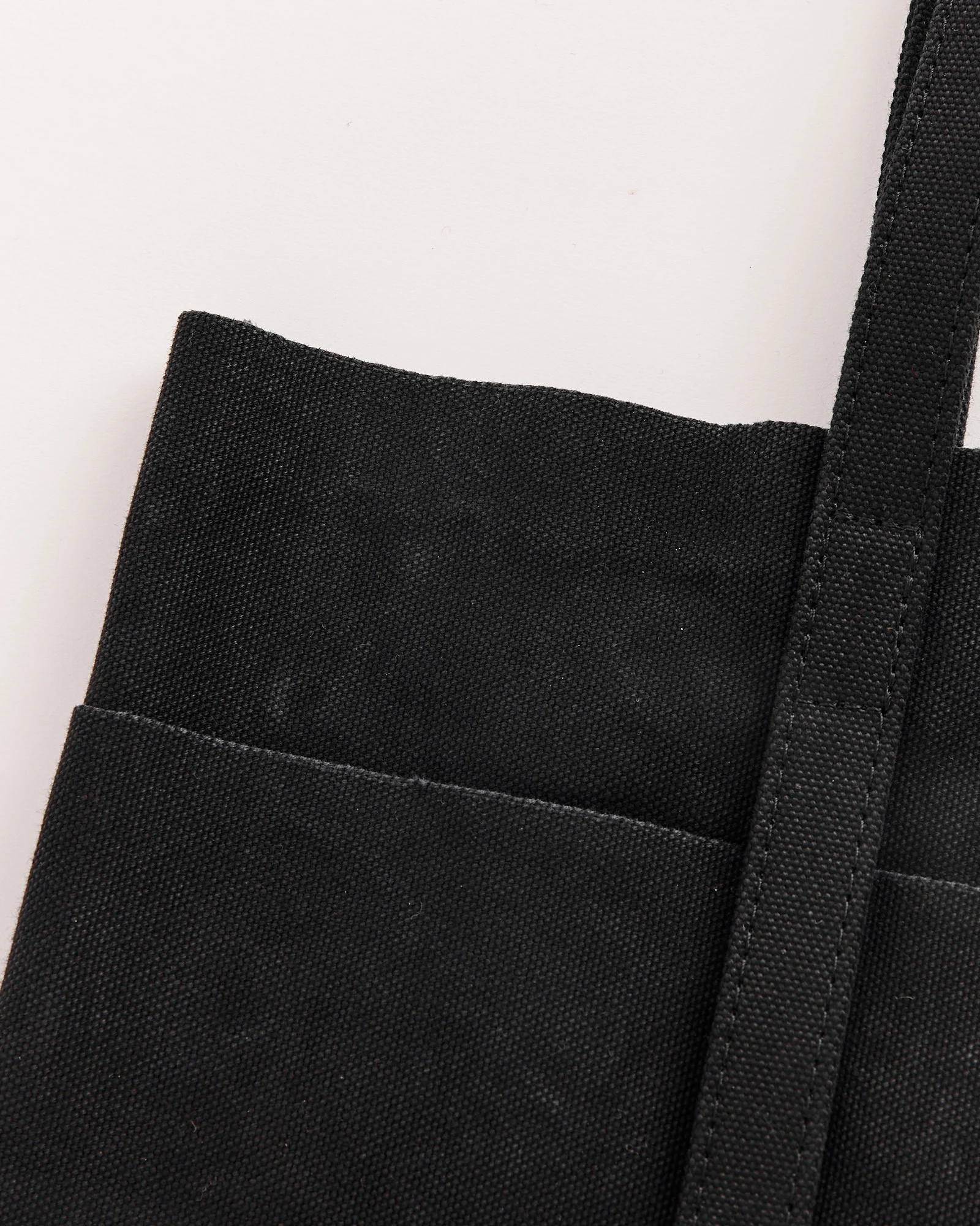 Washed Canvas 6 Pockets Small Tote in Black - Image 2