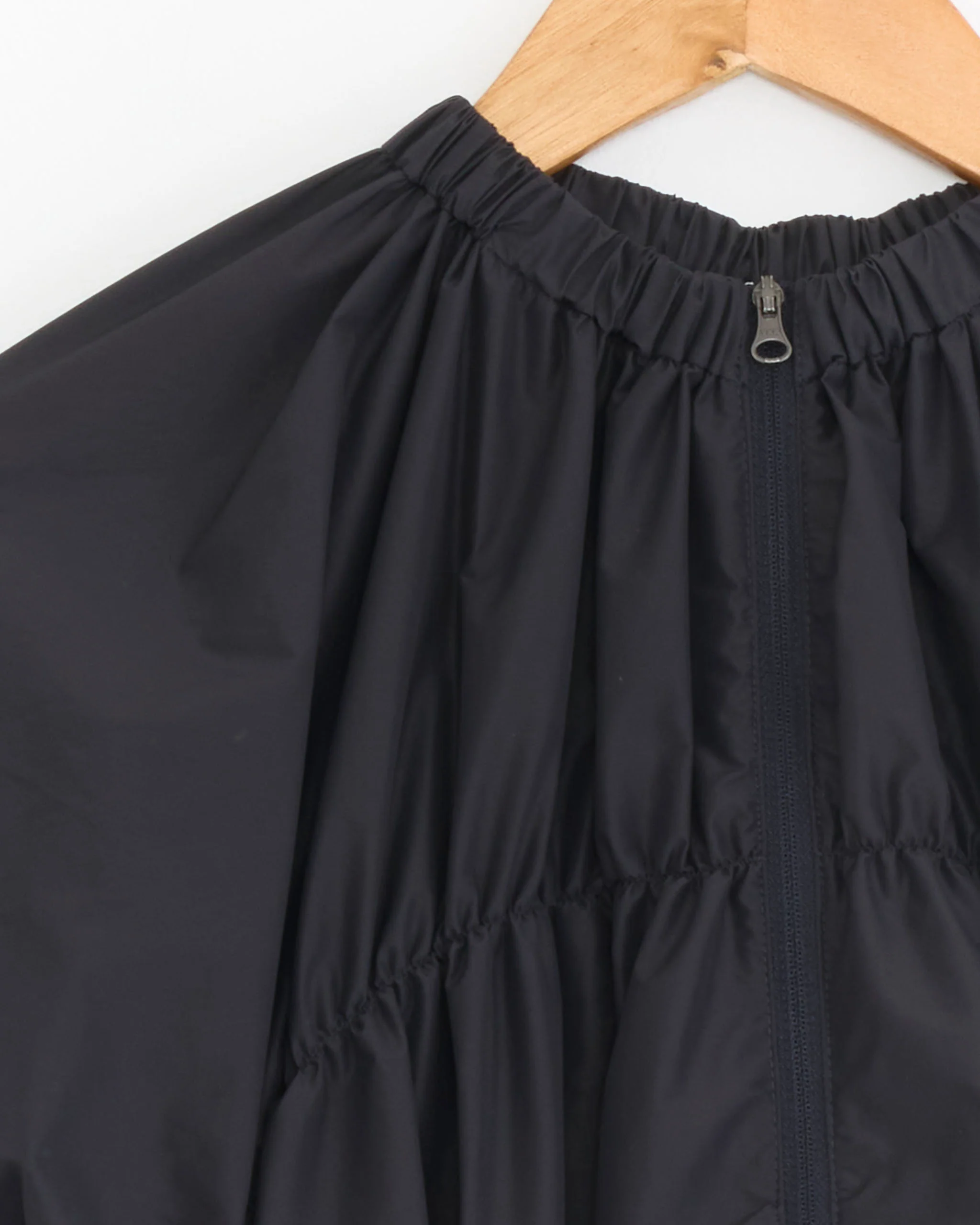Nylon Shirring Jumper in Charcoal - Image 2