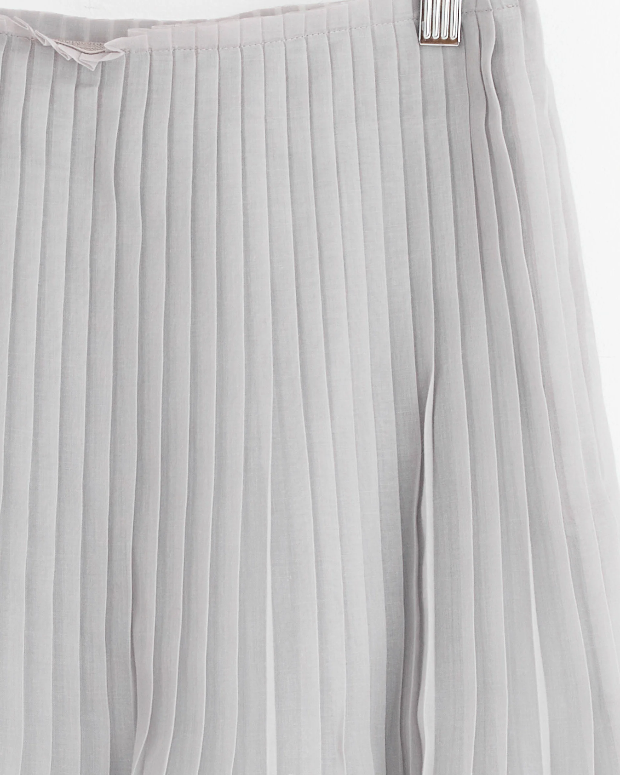 Pleated Midi Skirt in Grey - Image 2