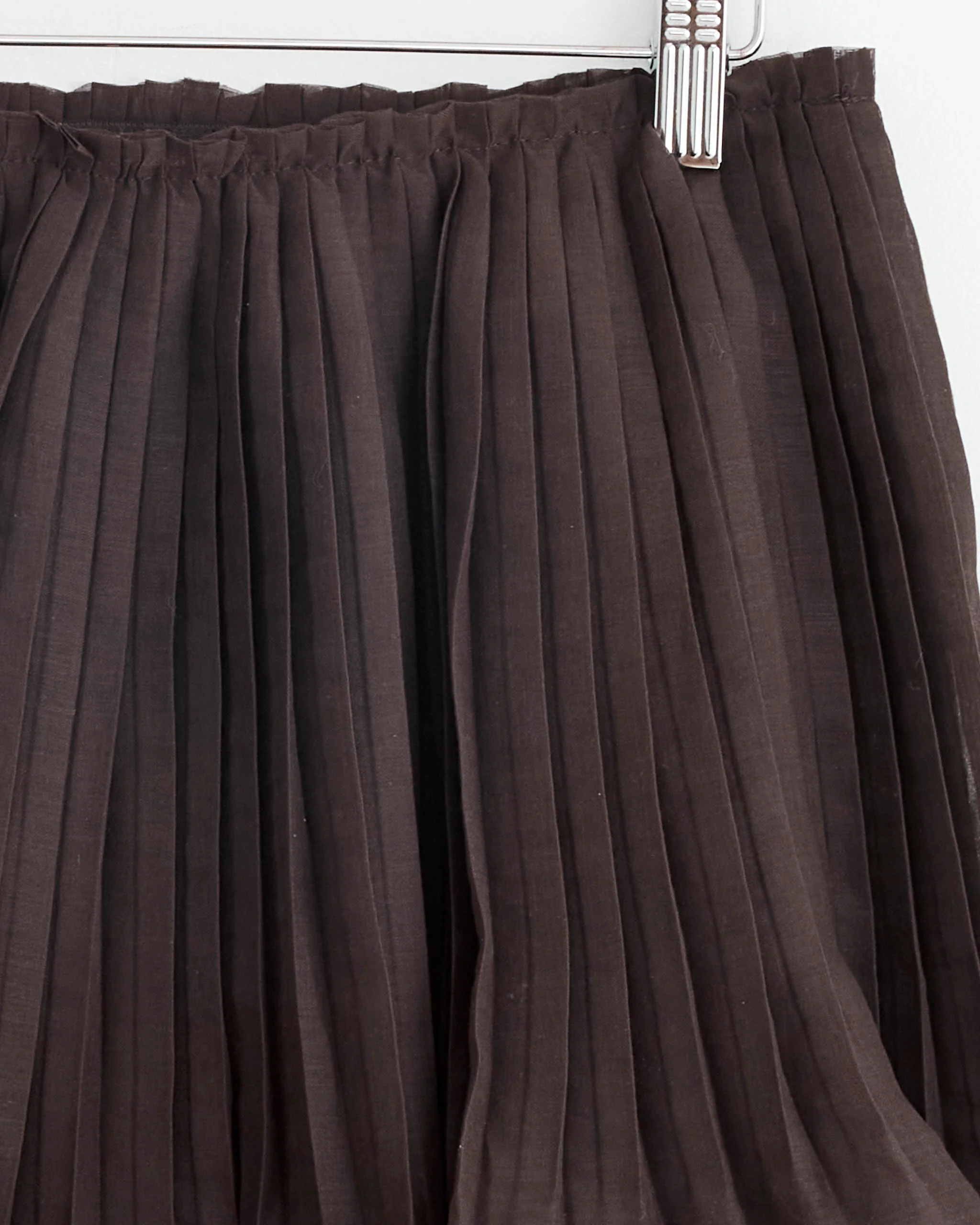 Pleated Mini Skirt in Brown - Image 2