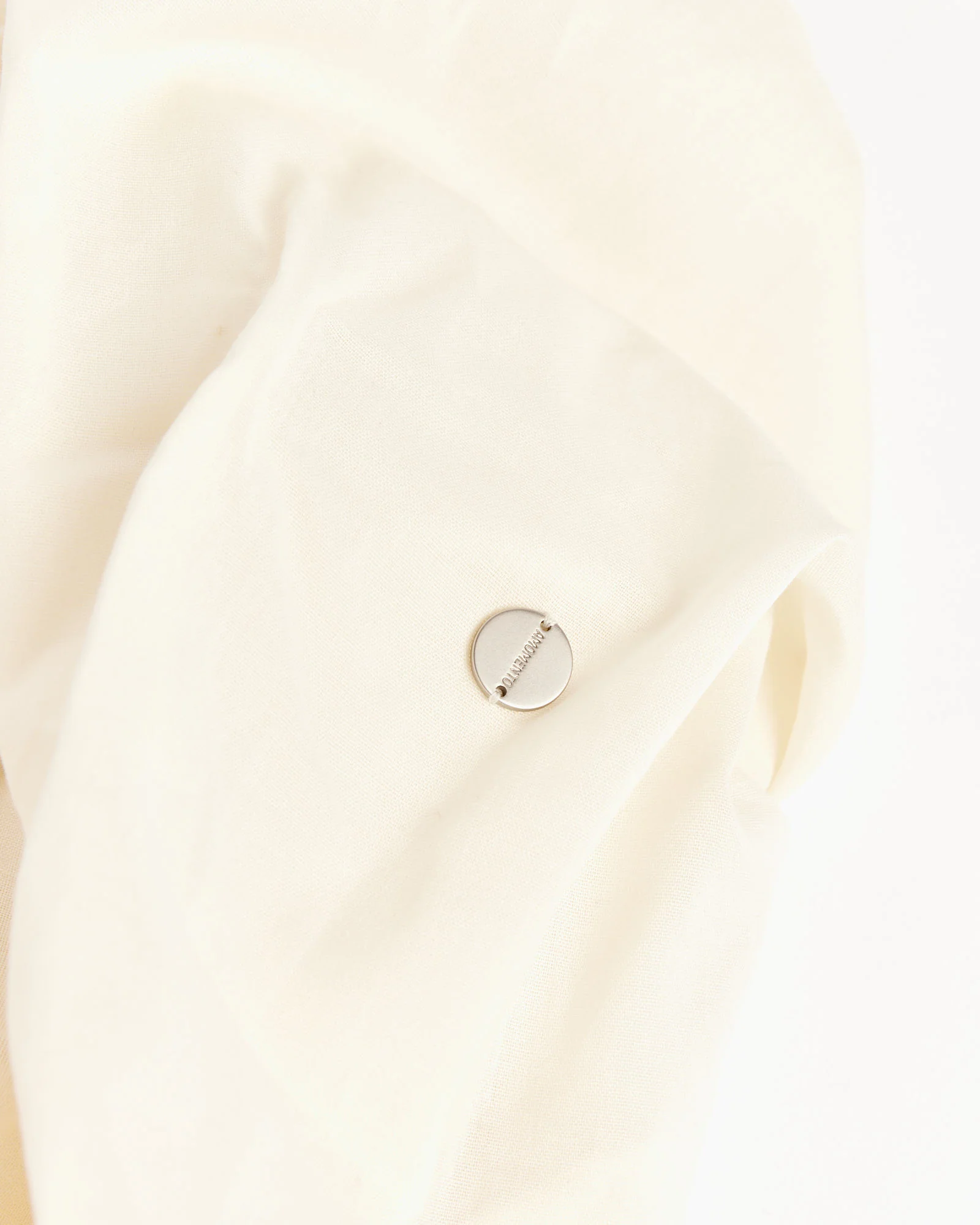 Sheer Cotton Scrunchie in Ivory - Image 3