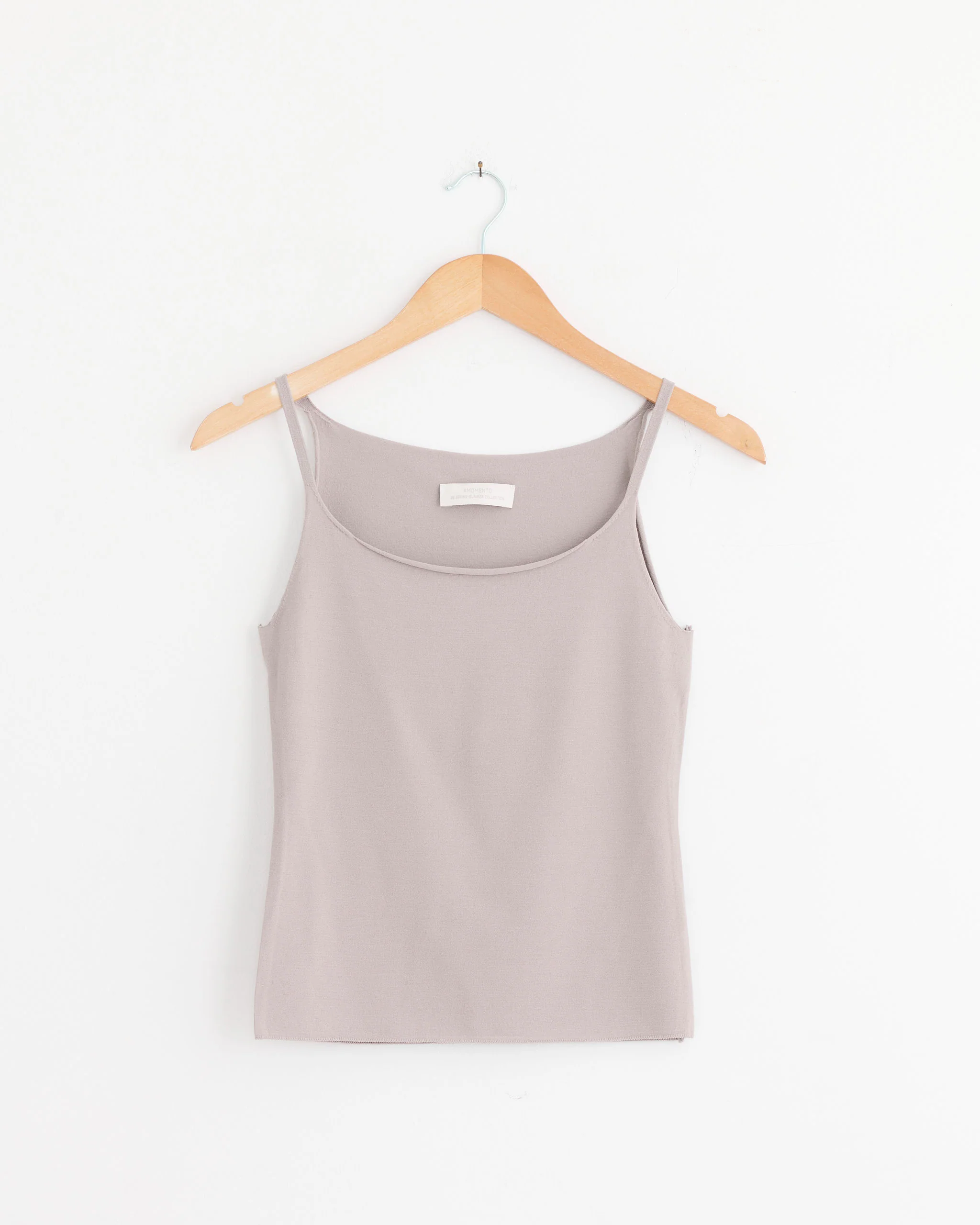 Sleeveless Knit Top in Grey Beige