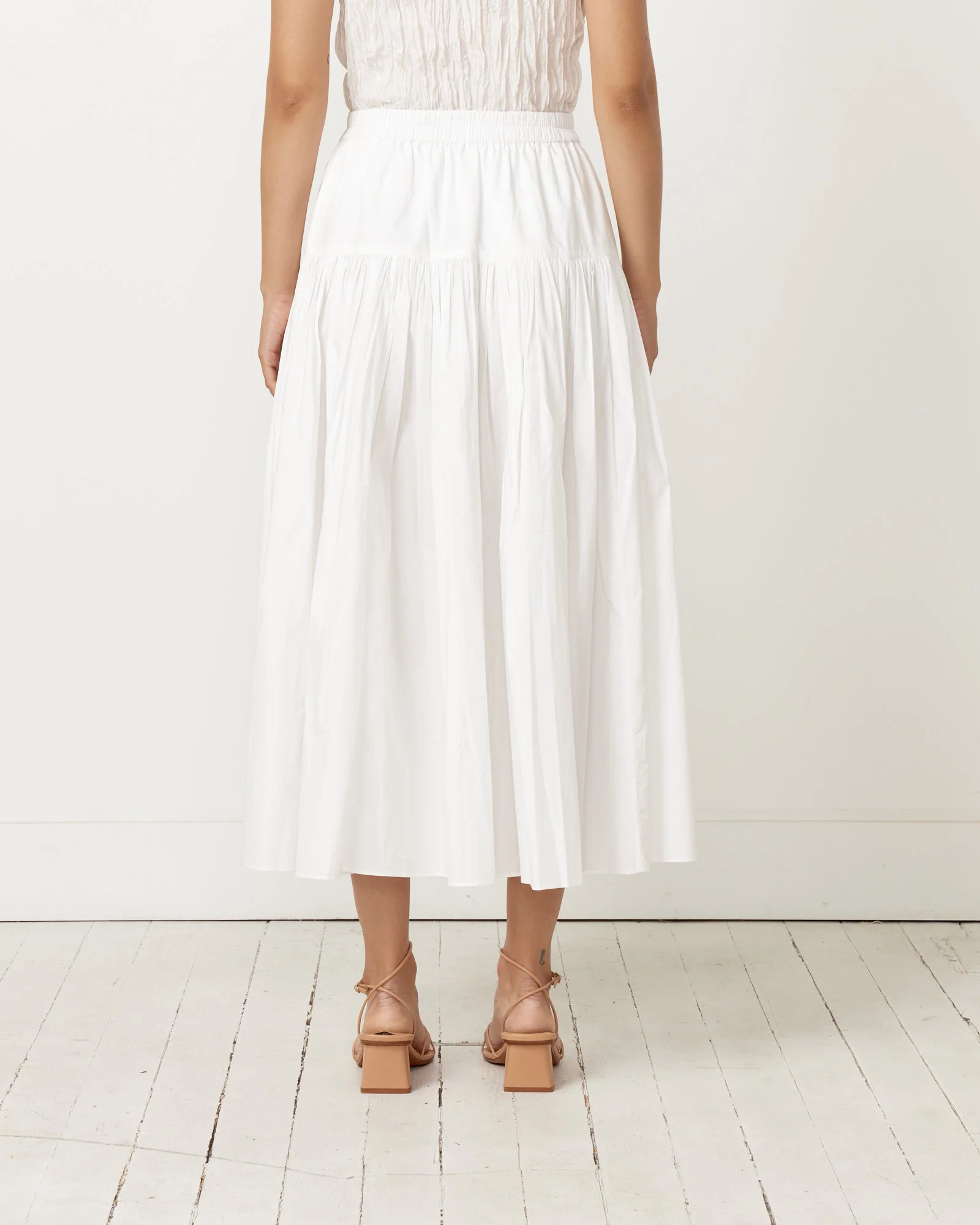 Bayeux Yoke Maxi Skirt in Chalk - Image 5