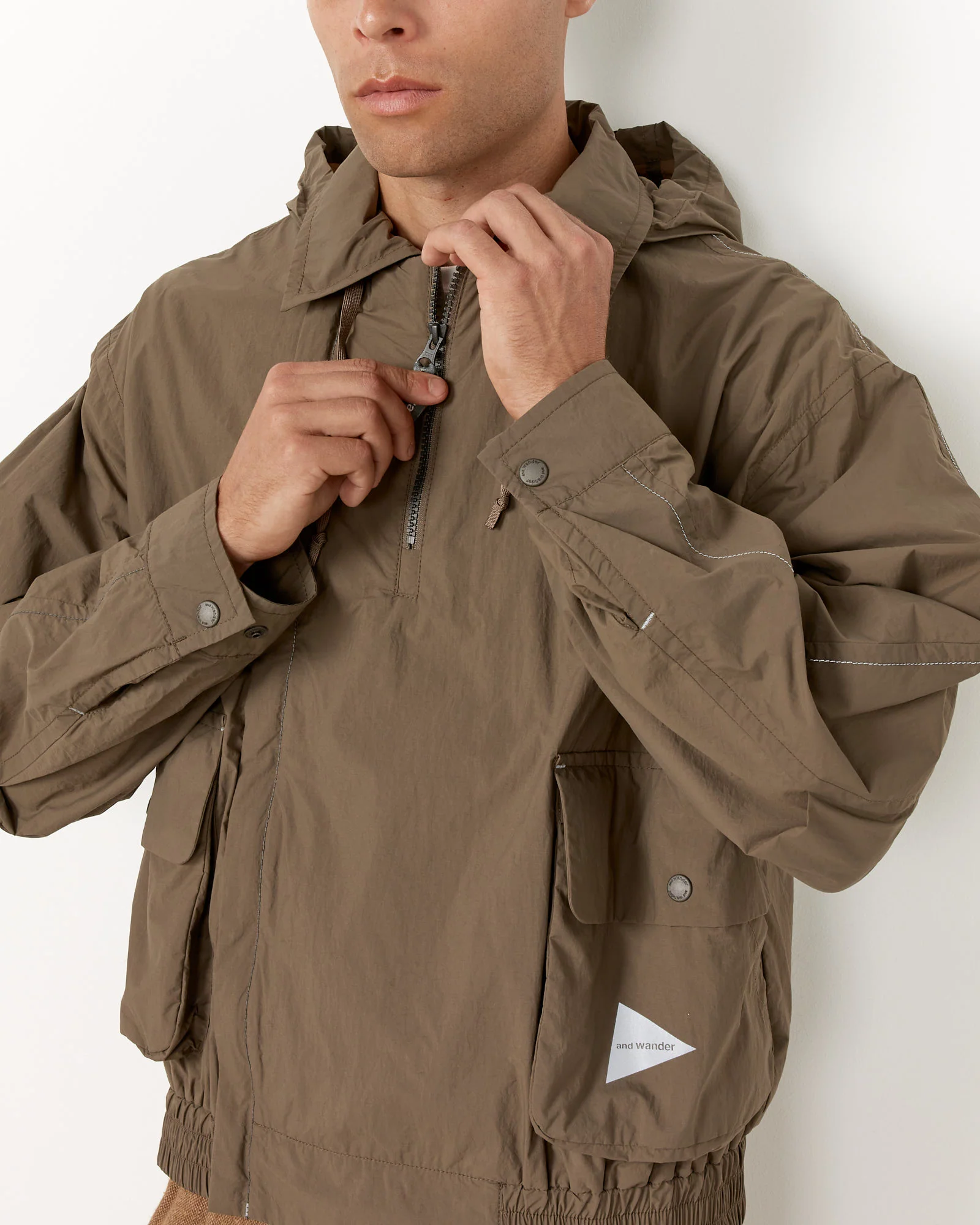 Water Repellent Light Jacket in Khaki - Image 5