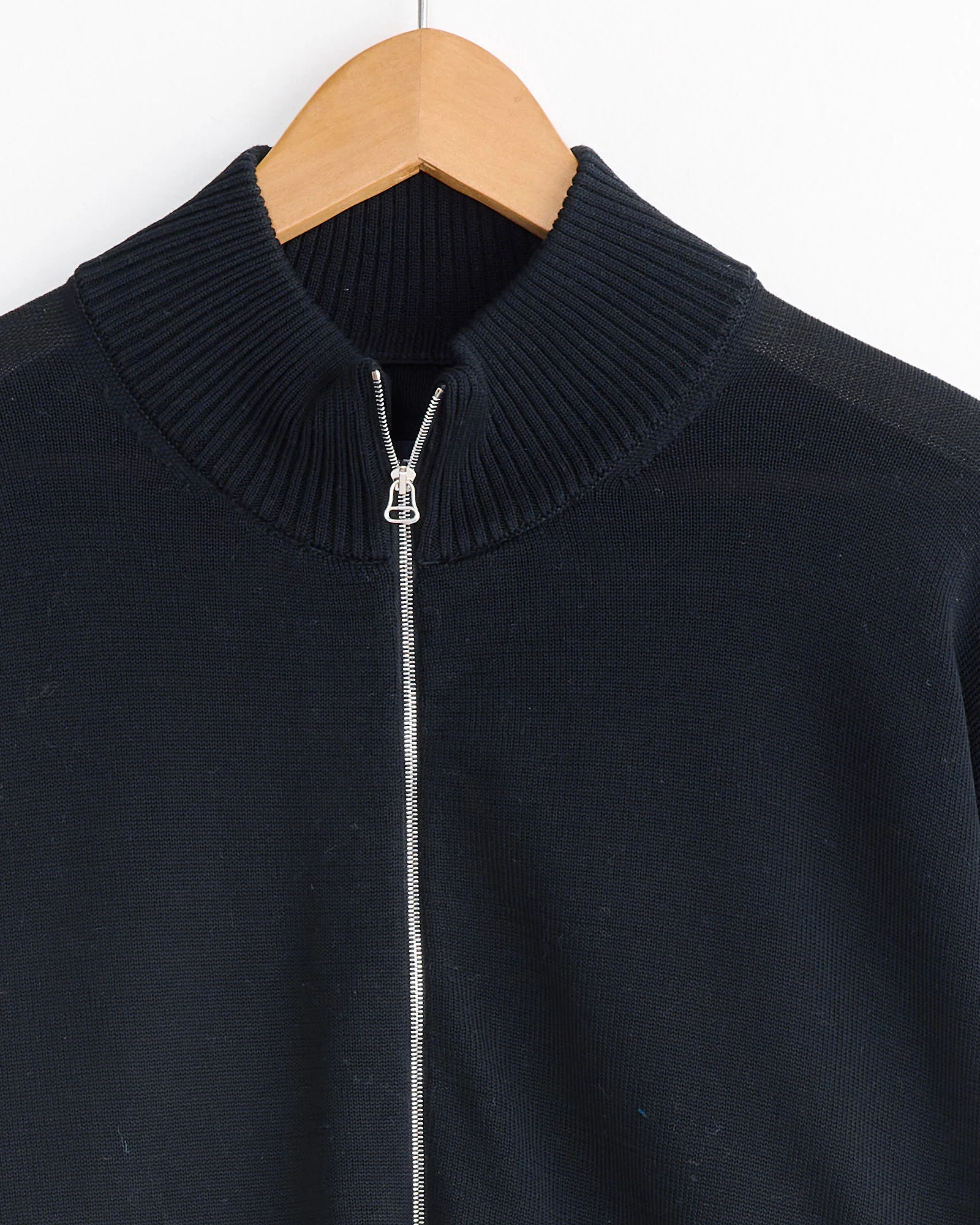 Zipped Cardigan in Black - Image 2