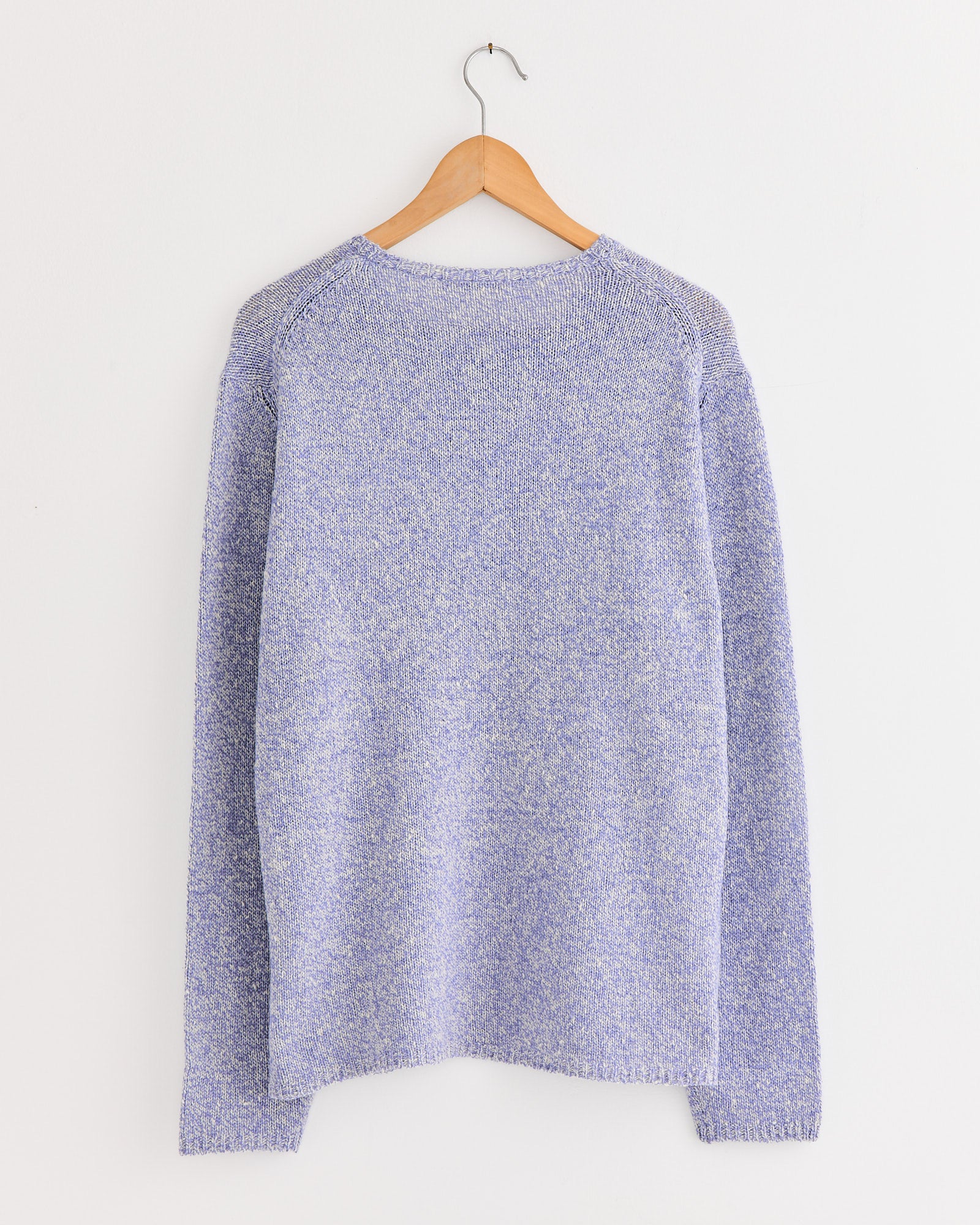 Airy Silk Wool Knit Pullover in Top Light Purple - Image 4