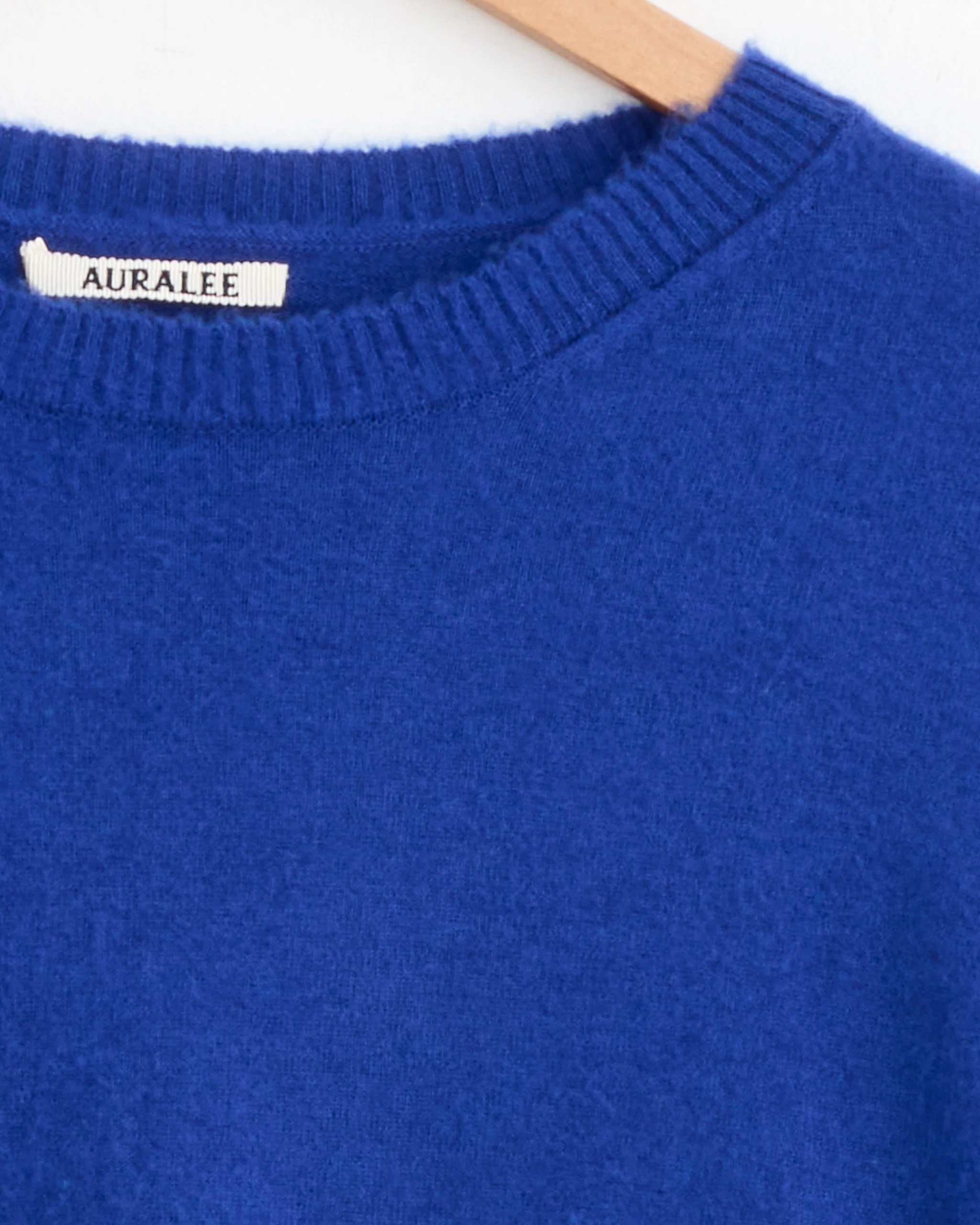 Brushed Cashmere Cotton Pullover in Royal Blue - Image 2
