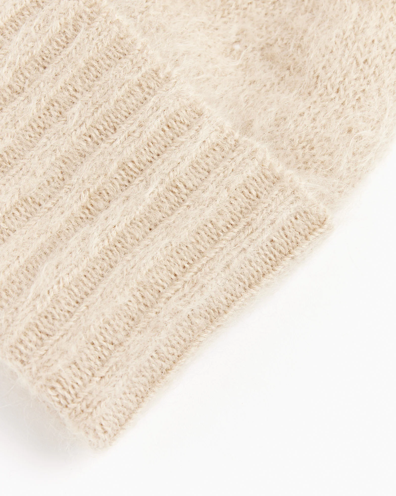 Brushed Mohair Knit Beanie - Image 2