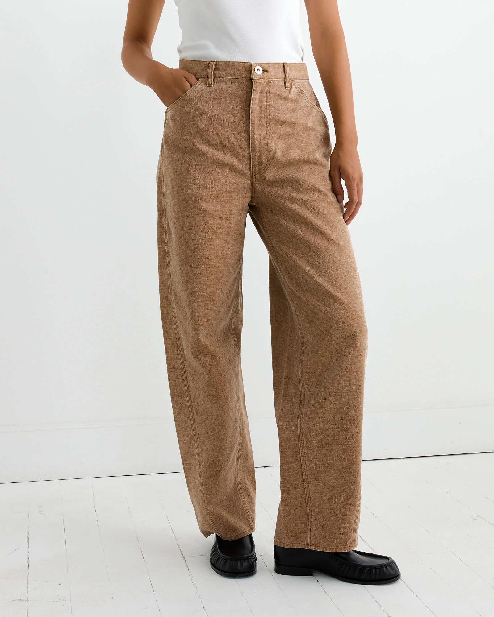 Canvas Pant in Light Brown - Image 3