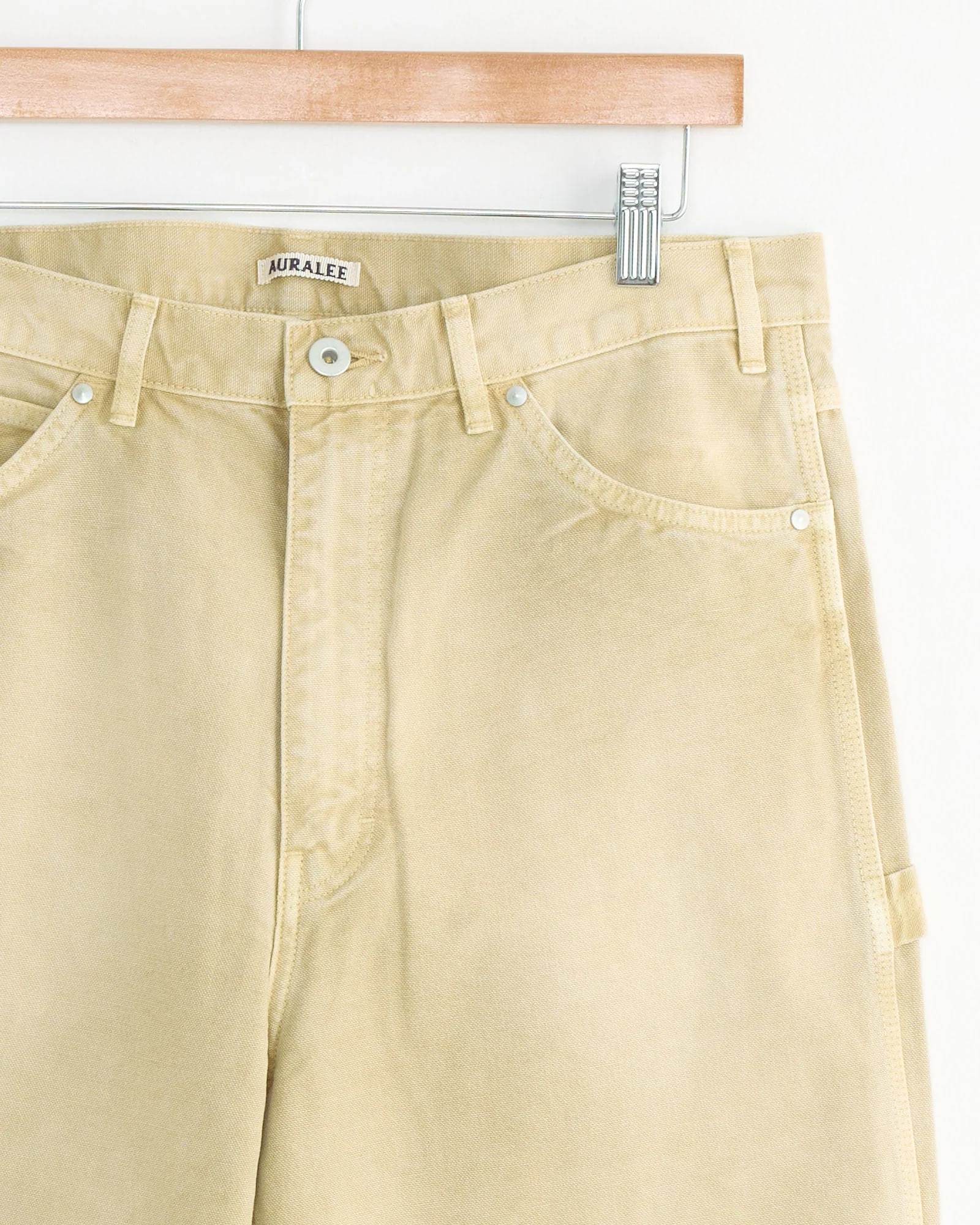Cotton Duck Pant in Light Beige - Image 3