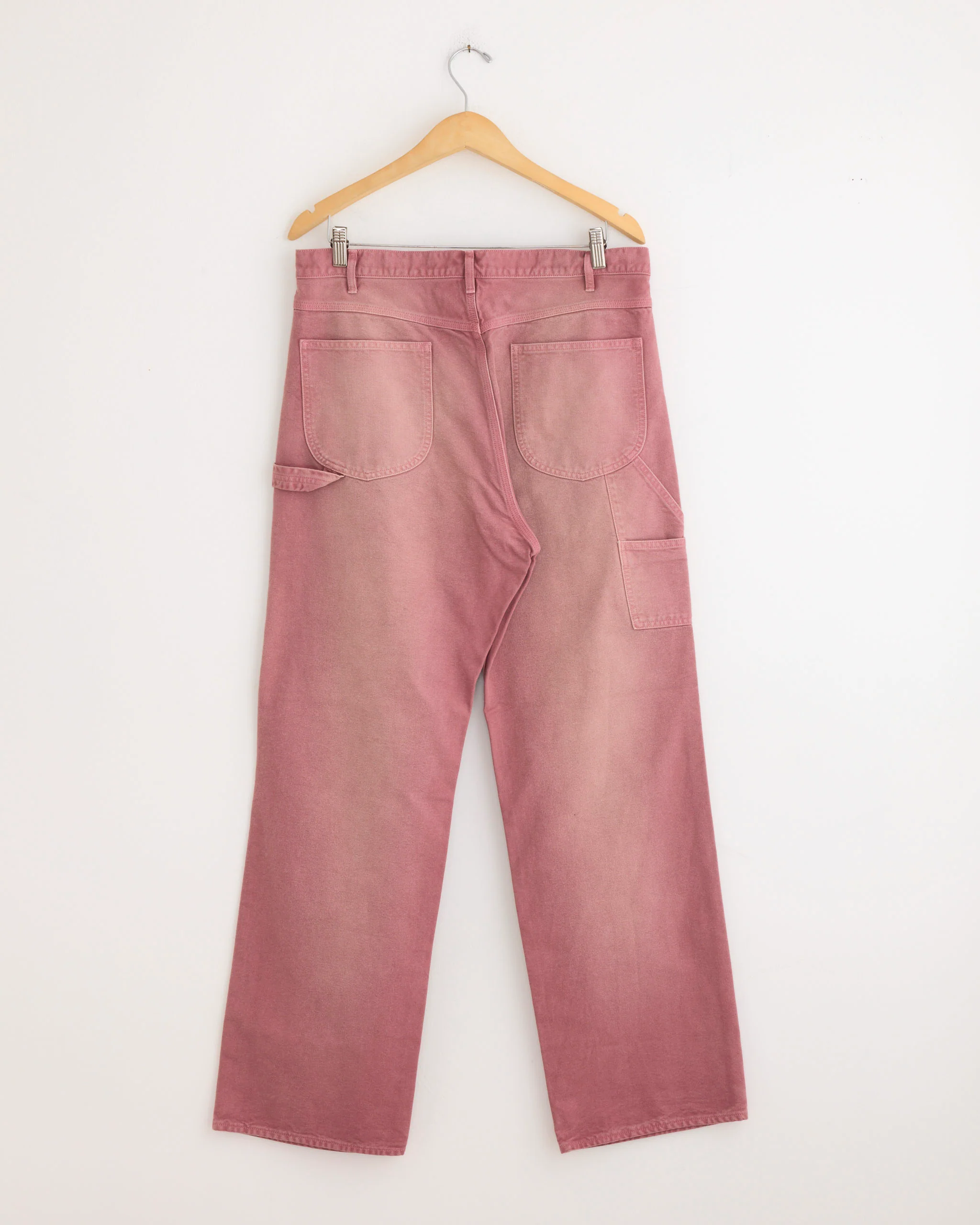 Dyed Duck Painter Pant in Faded in Burgundy - Image 3
