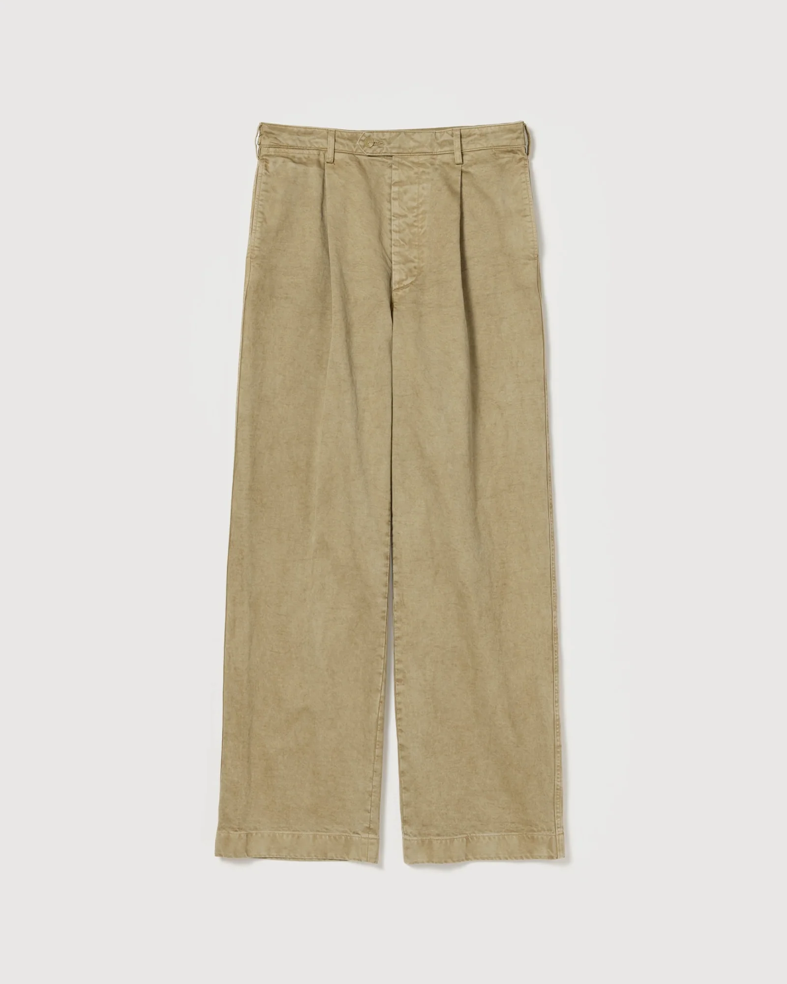 Dyed Finx Chino One Tuck Pant in Beige