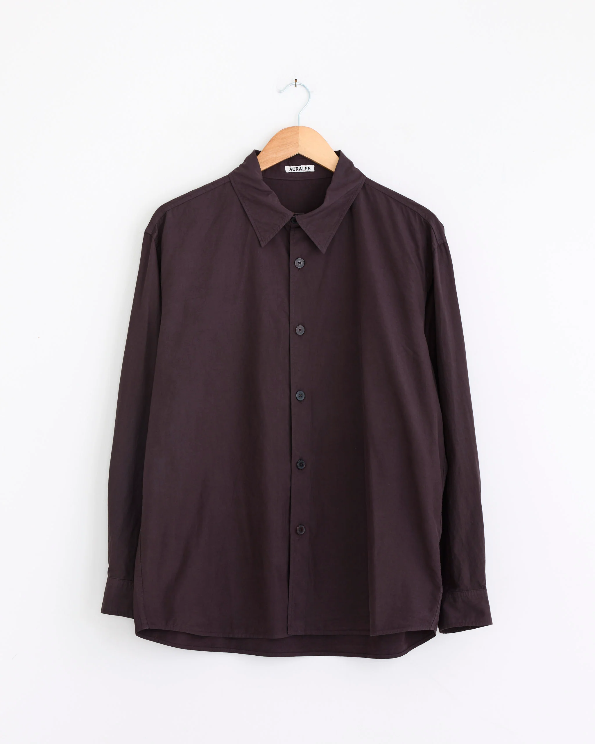 Garment Dyed Finx Shuttle Shirt in Dark Brown