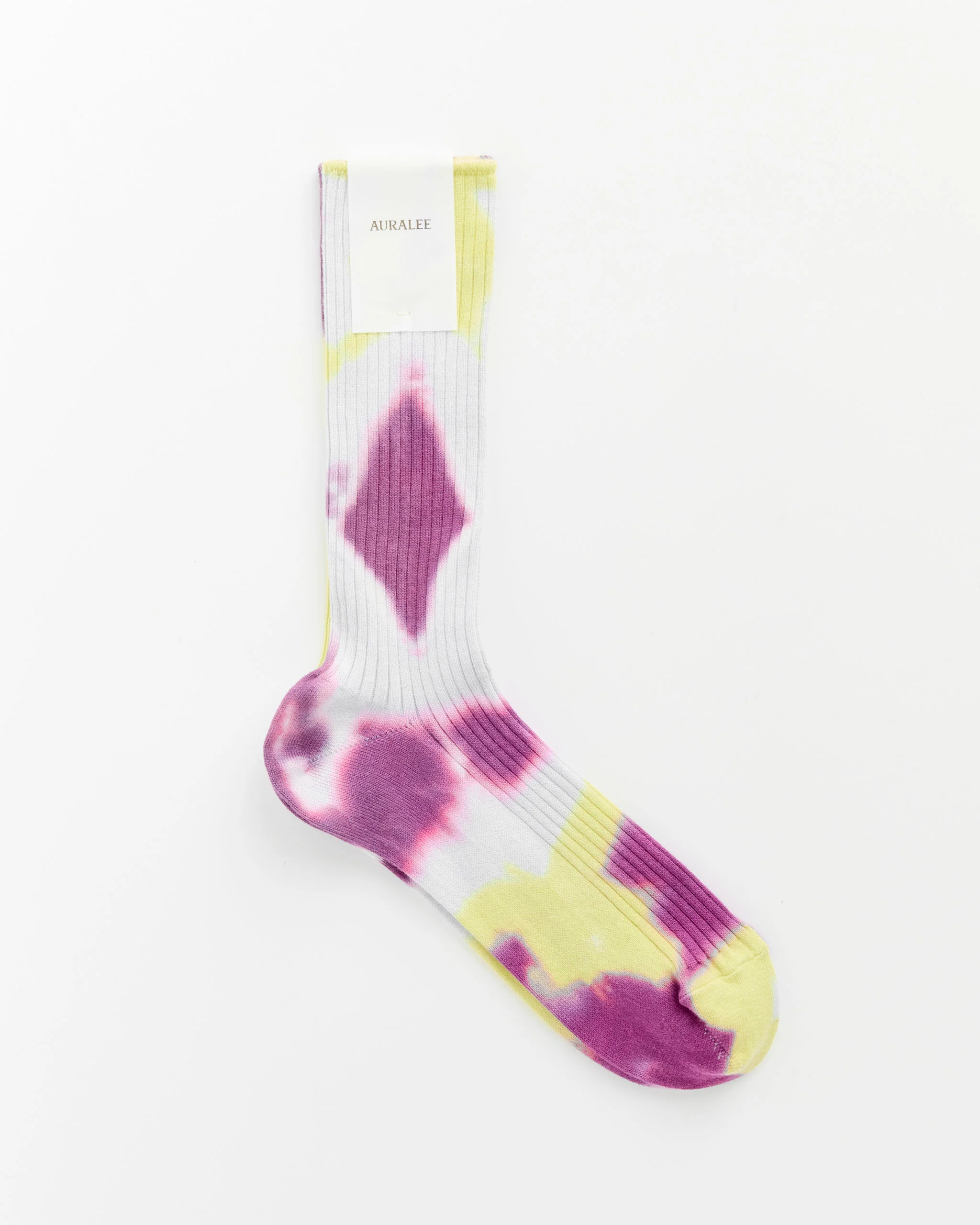 Giza High Gauge Tie Dye Socks in Light Blue/Purple