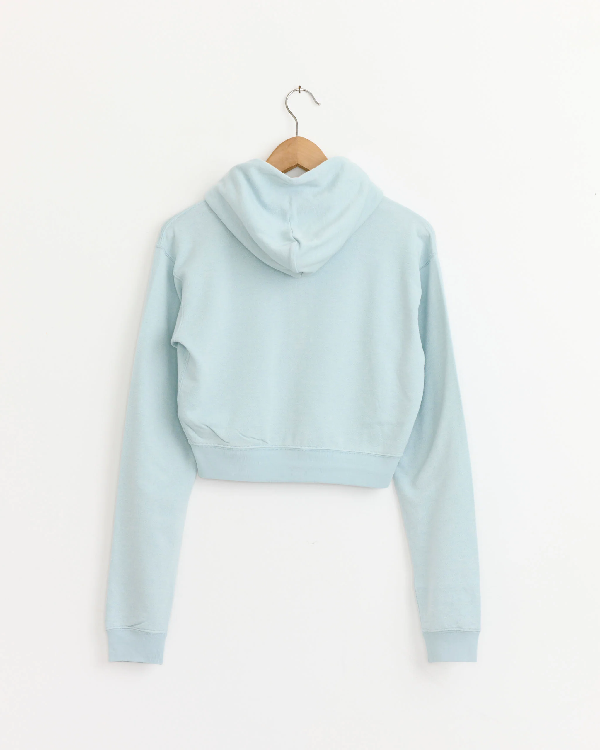 High Twist Light Sweat Zip Parka in Pale Blue - Image 2