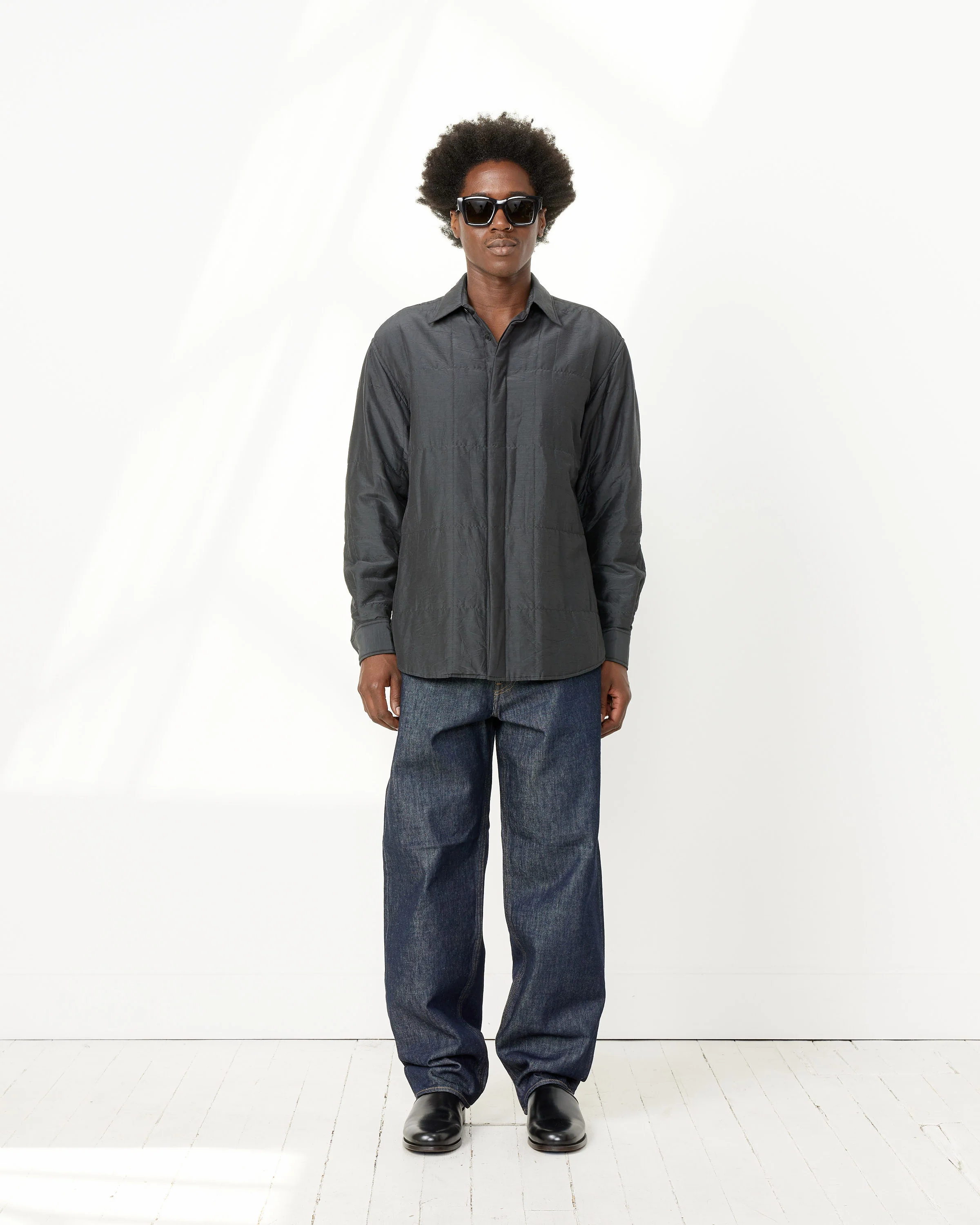 Quilted Silk Cotton Shirt - Image 3
