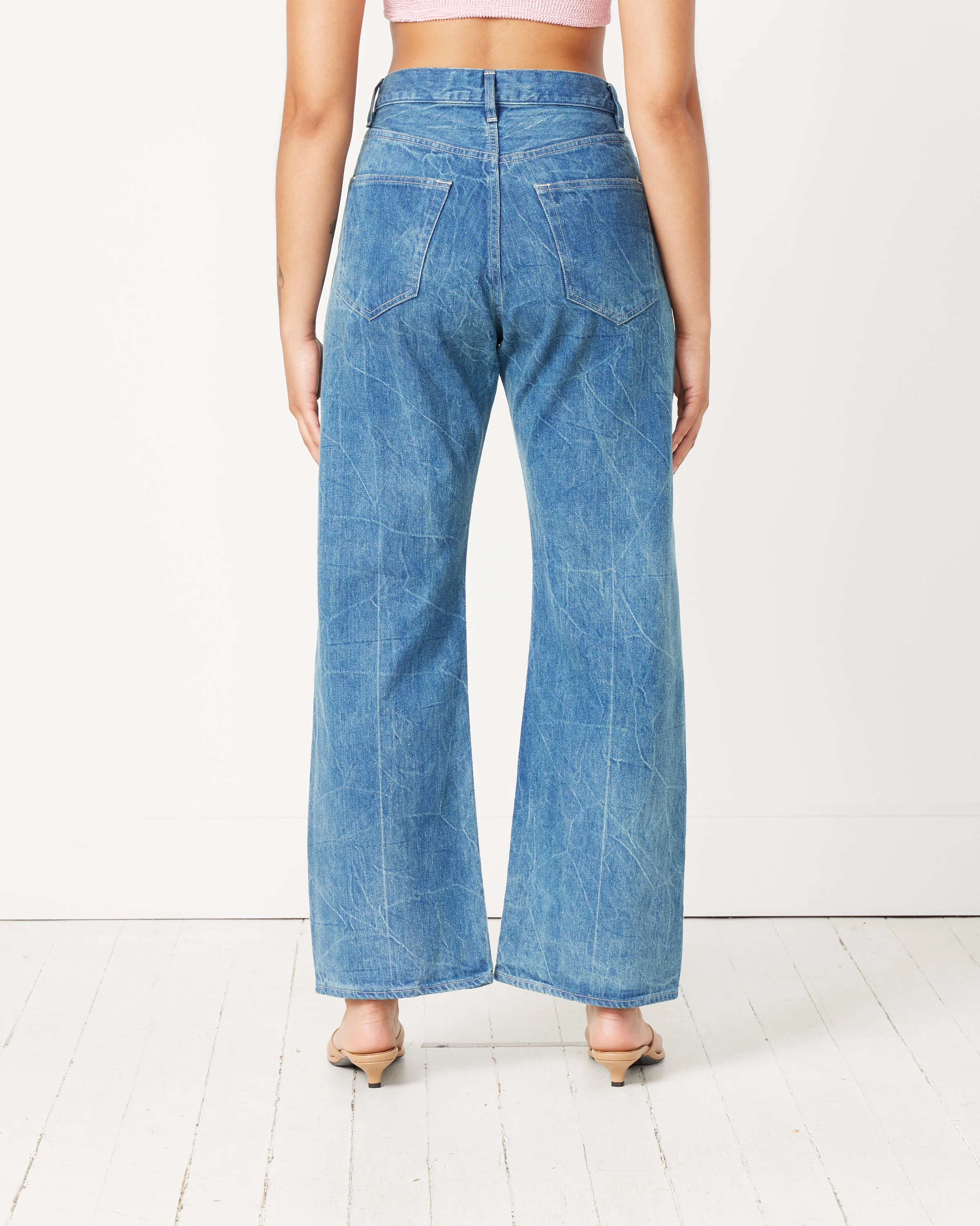 Selvedge Faded Denim Pants - Image 2