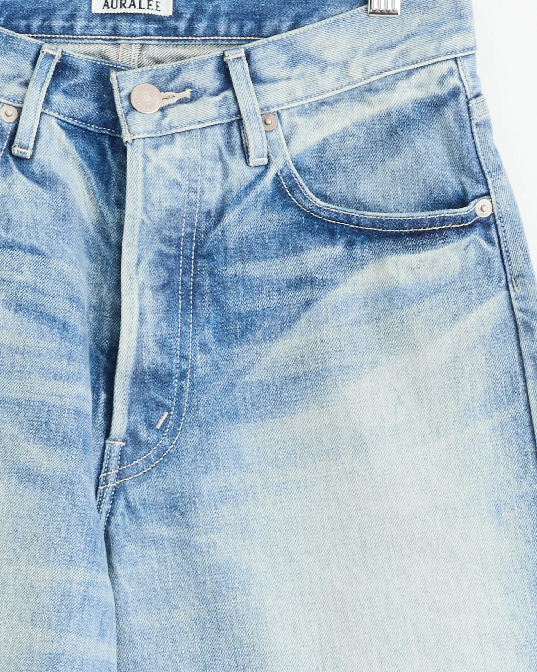 Selvedge Faded Heavy Denim Pant in Faded Indigo - Image 2