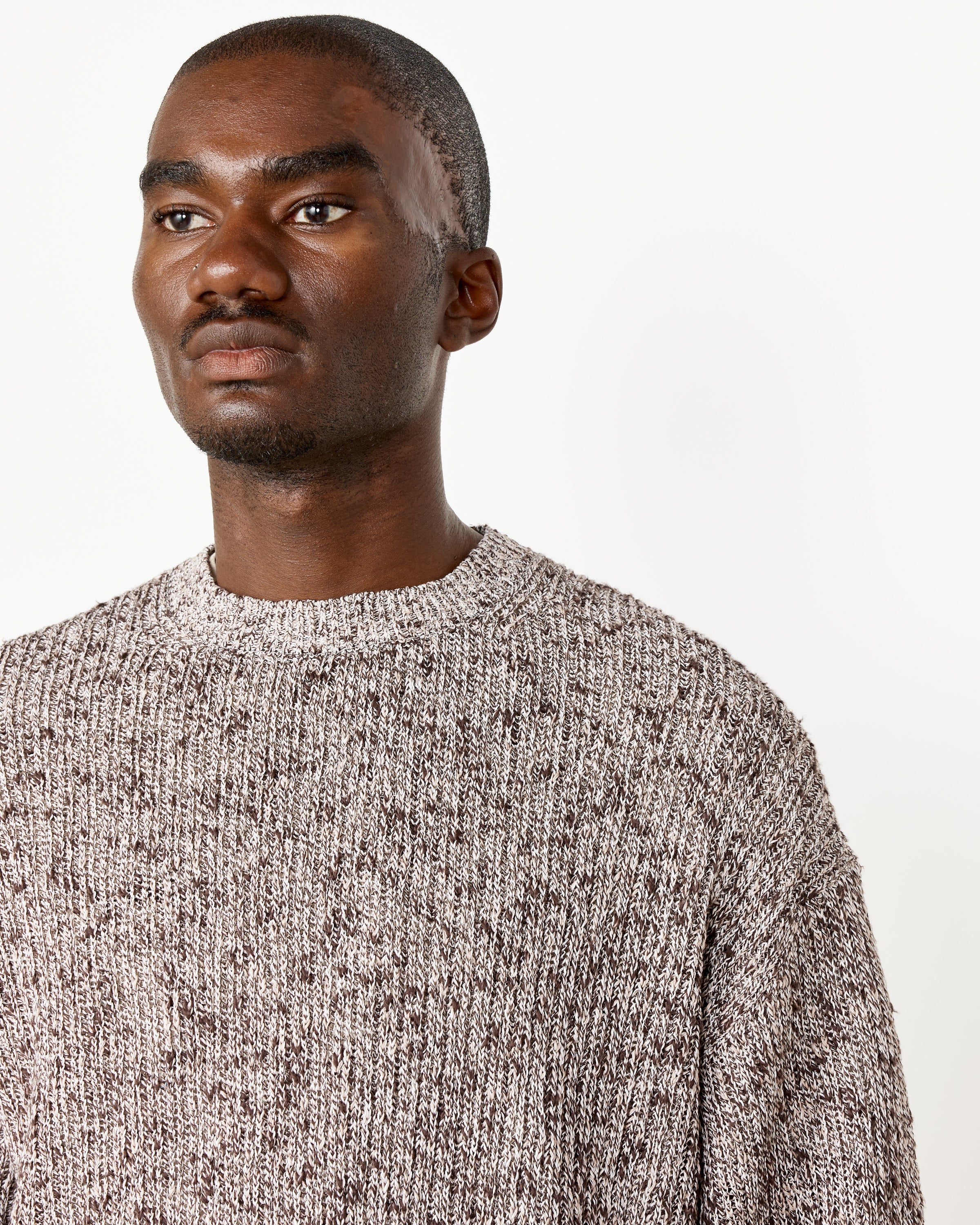 Slub Mix Top Yarn Rib Knit - Image 2