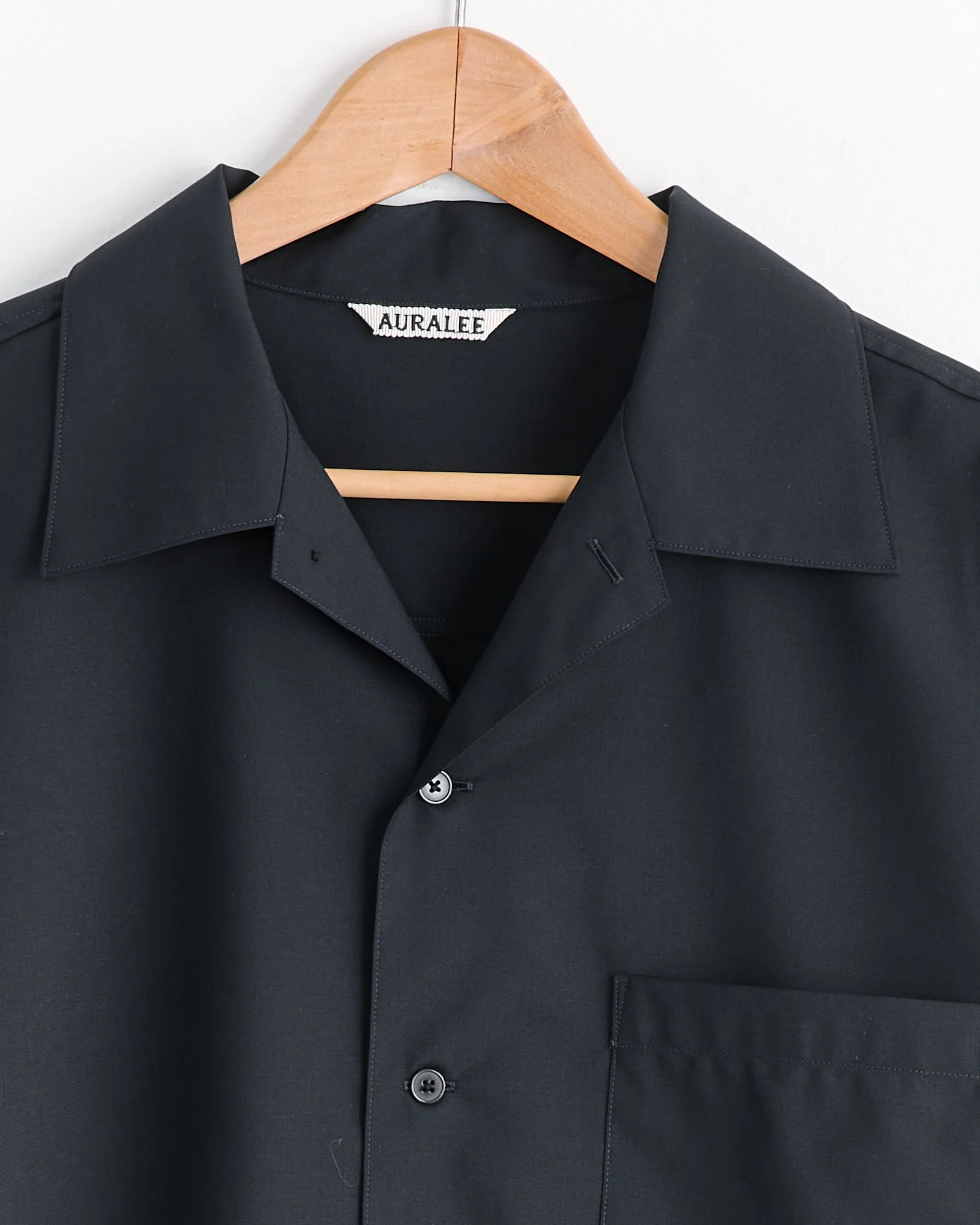 Tropical Wool Half Sleeved Shirt in Top Dark Navy - Image 2