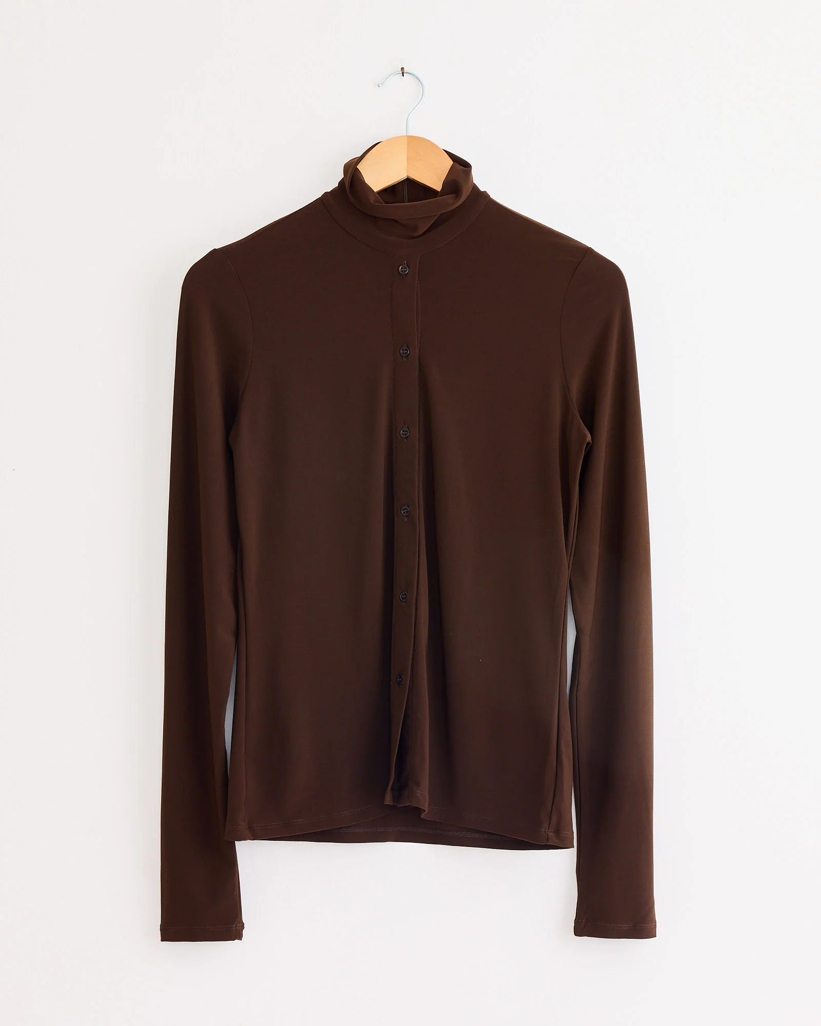 Button Down Rodin Blouse in Brown
