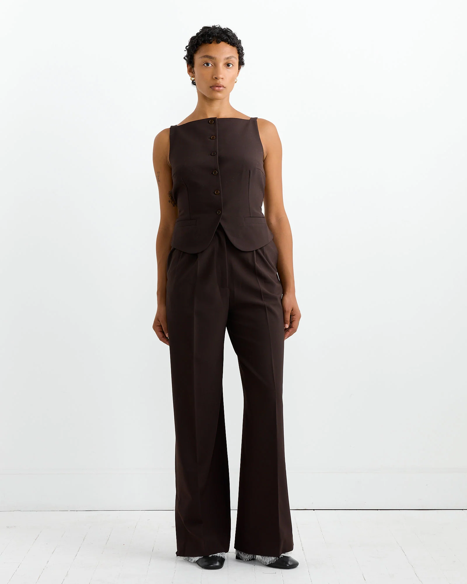Celeste Lace Trouser in Umber - Image 4