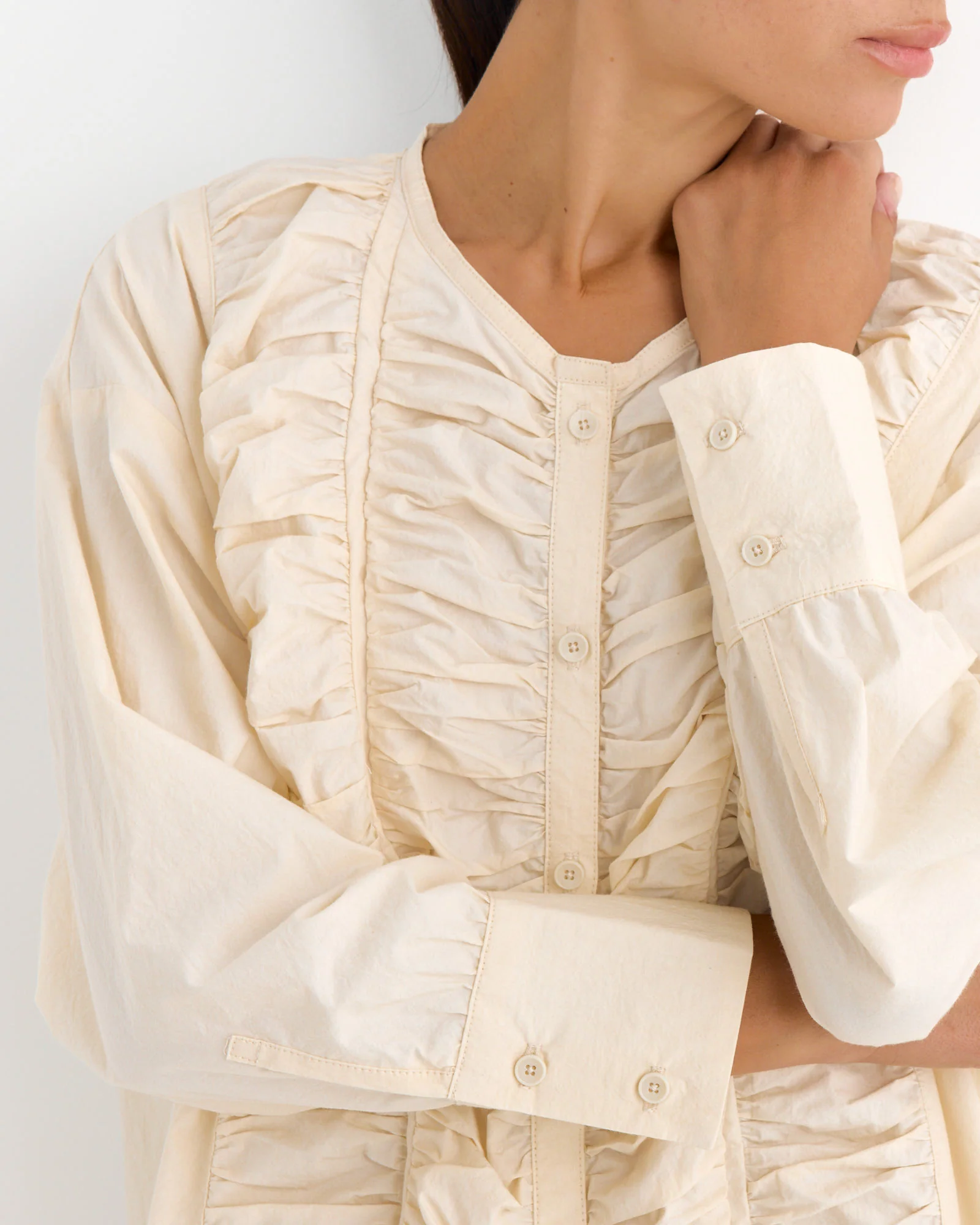 Ruffled Dress in Ivory - Image 4