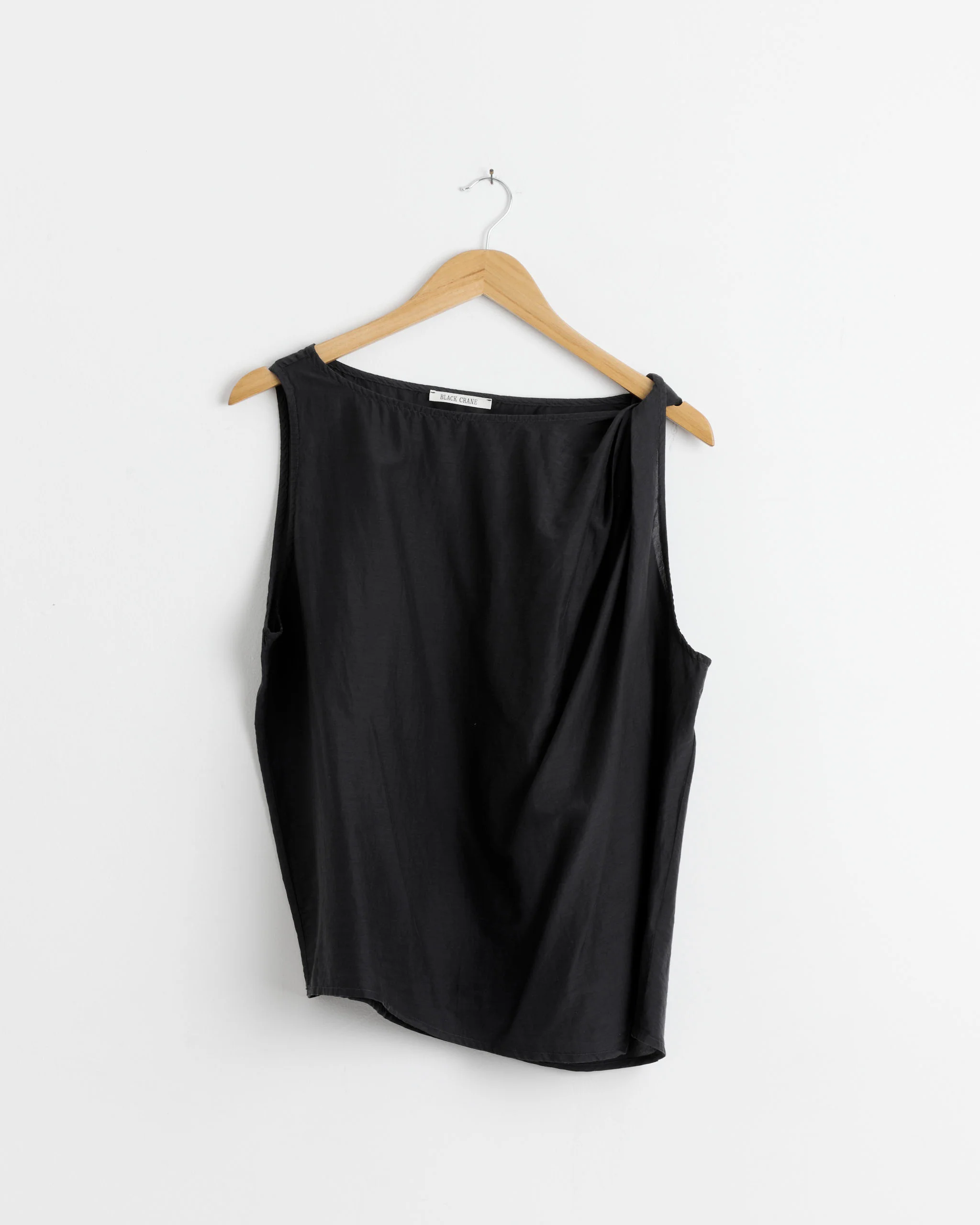 Twisted Tank Top in Faded Black