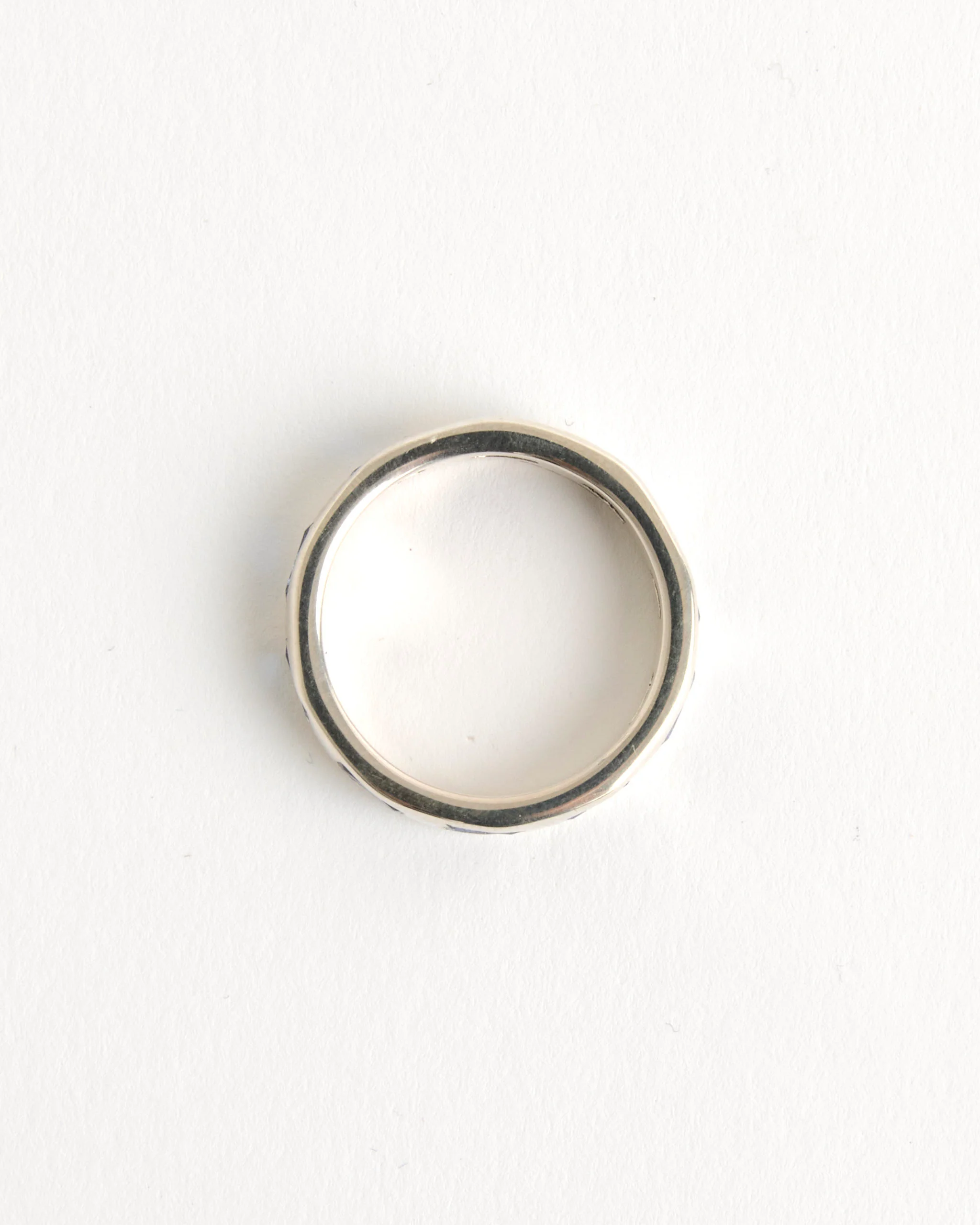 Mini Lotus Ring in Silver/Blue - Image 2