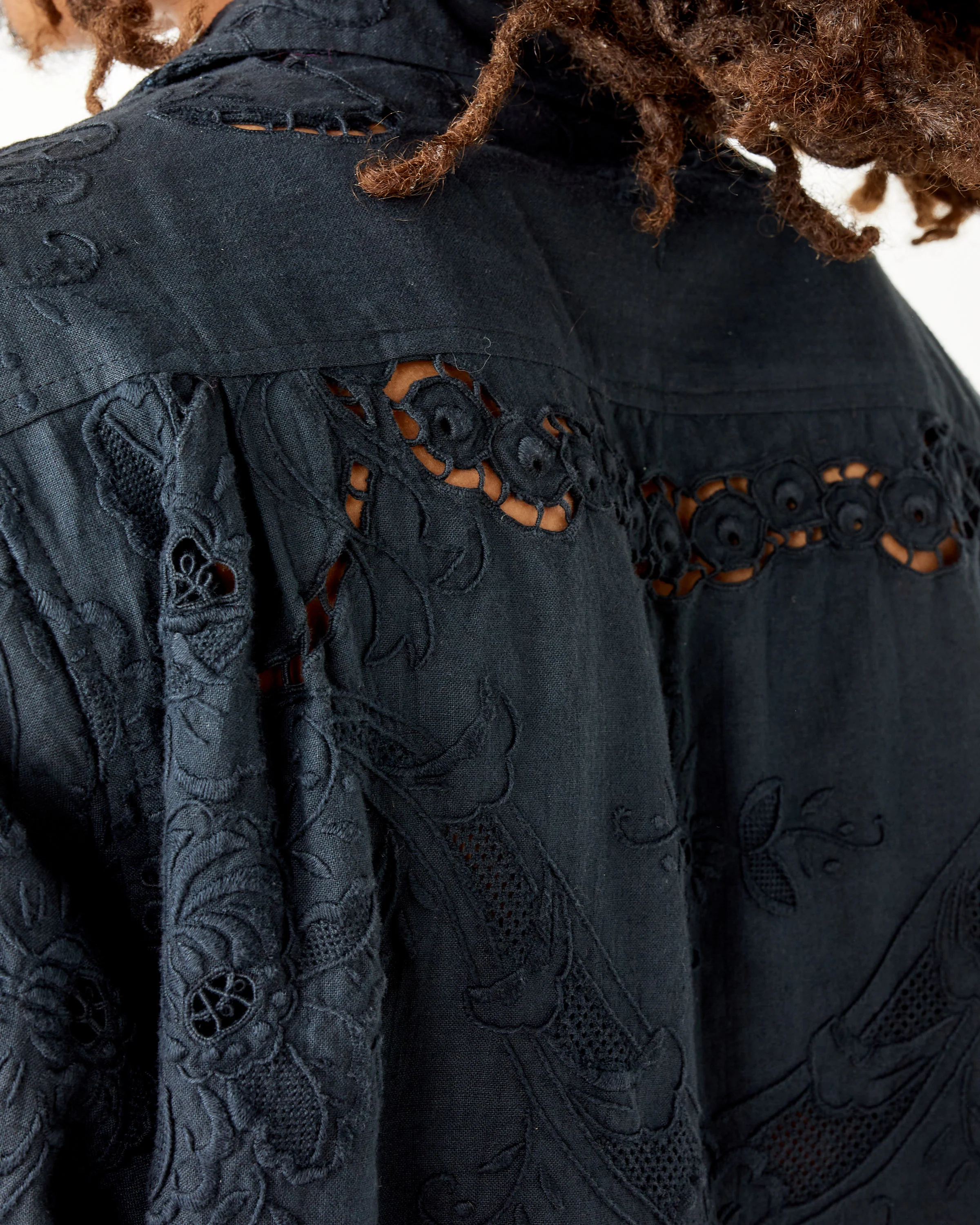 Ooak Overdyed Lace Cutwork LS Shirt - Image 2