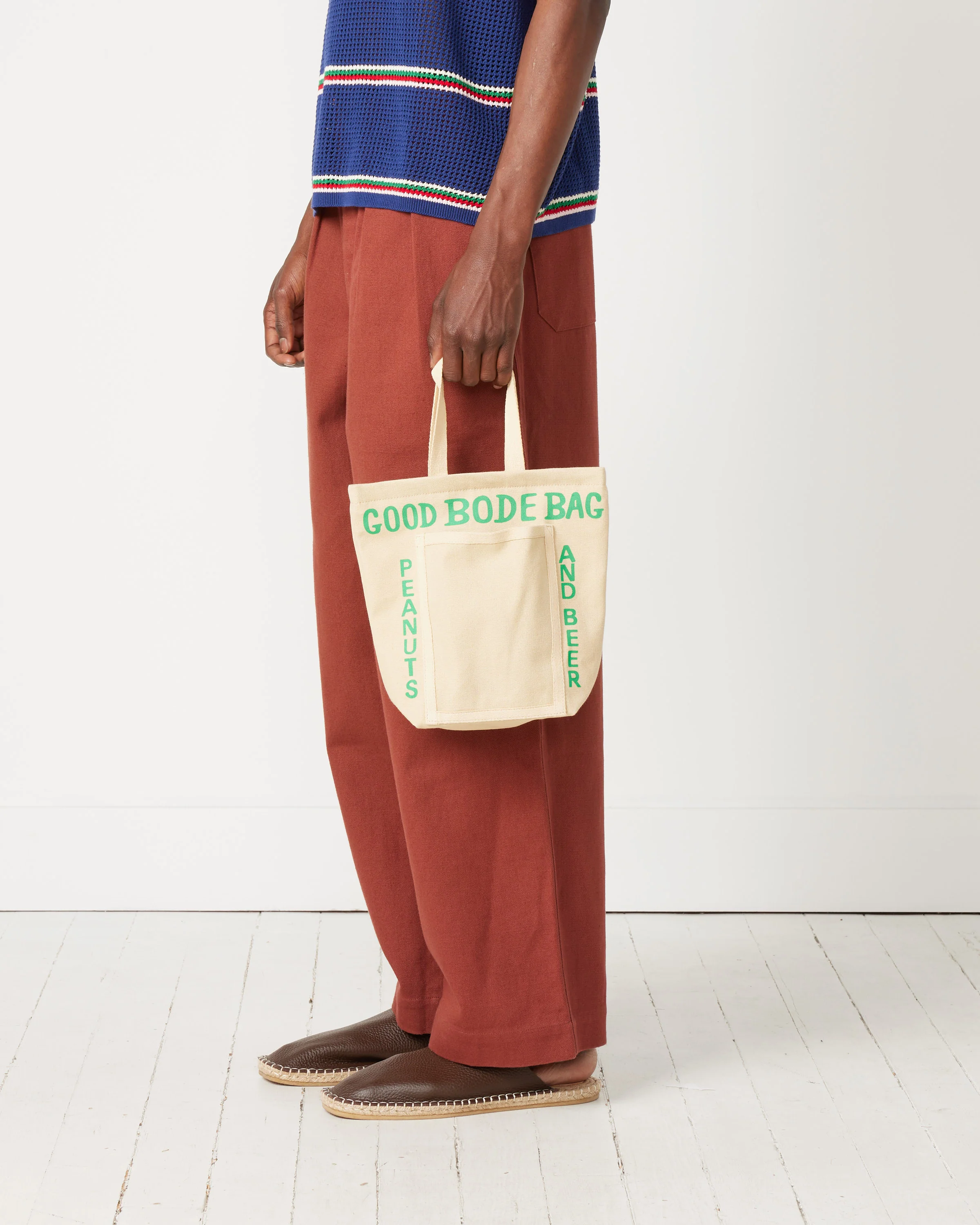 Small Beer Tote in Ecru Green - Image 3