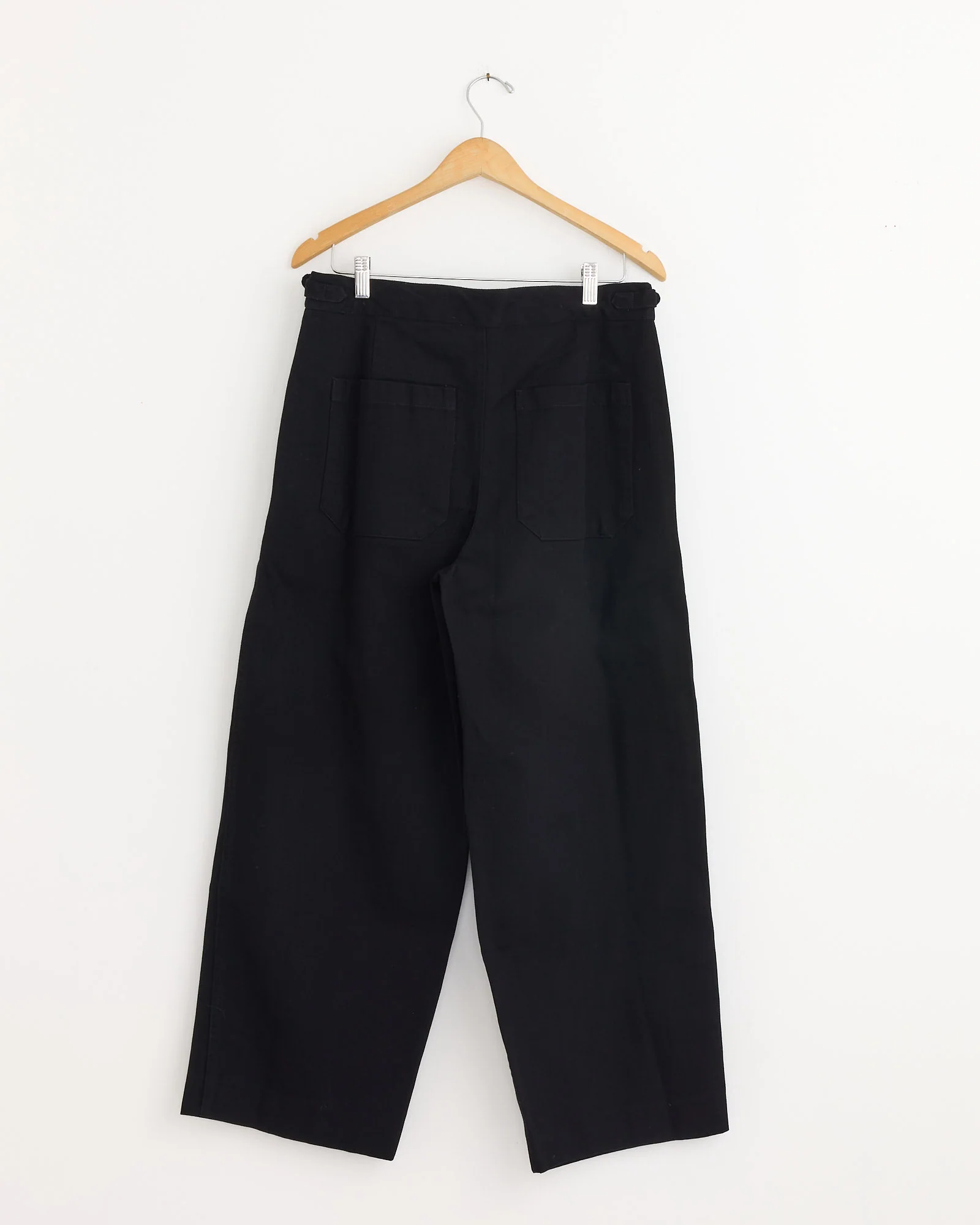 Wide Leg Snap Trouser in Black - Image 3