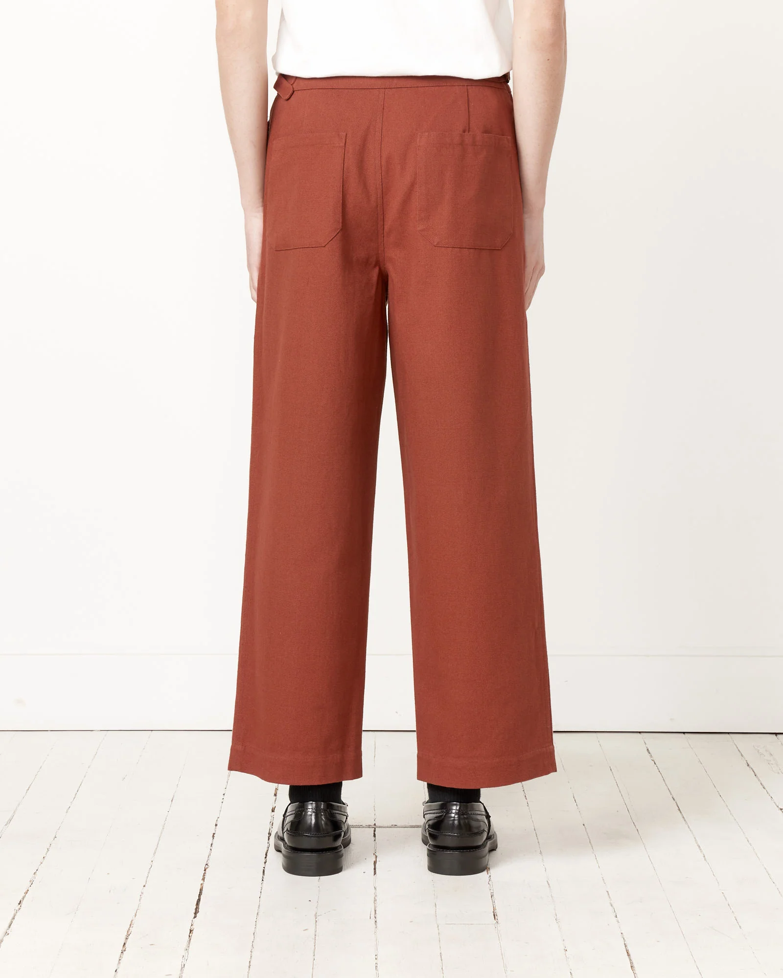 Wide Leg Snap Trouser in Cinnamon - Image 5