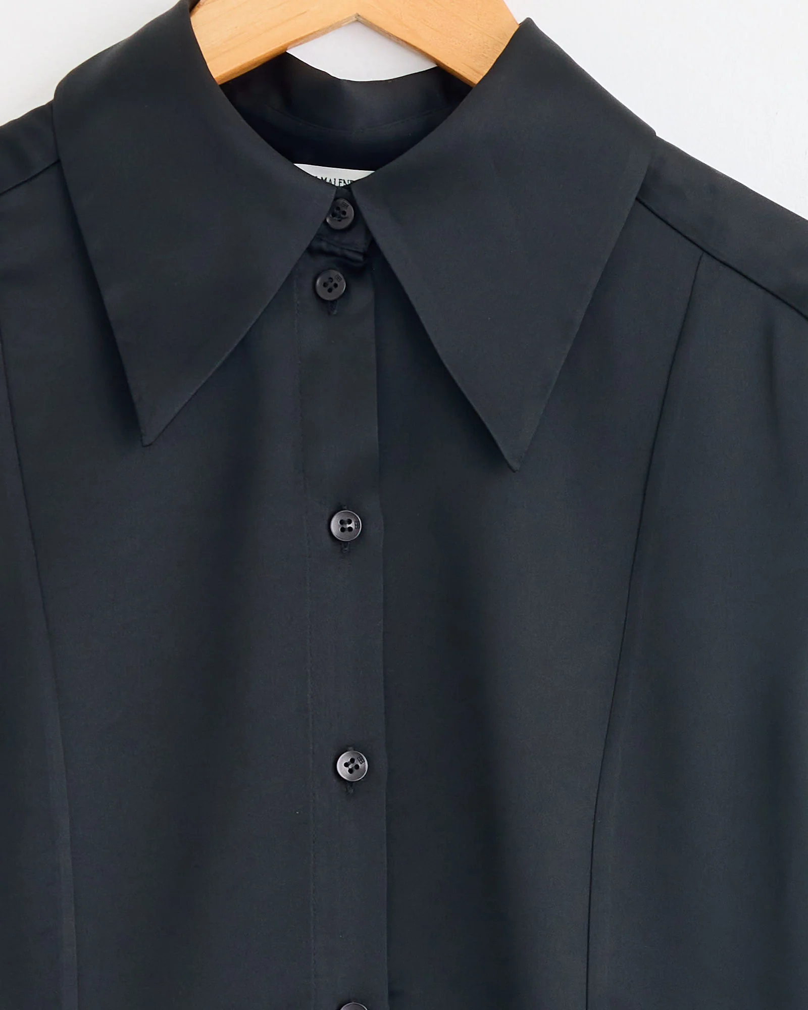 Rosiannas Satin Blouse in Black - Image 2