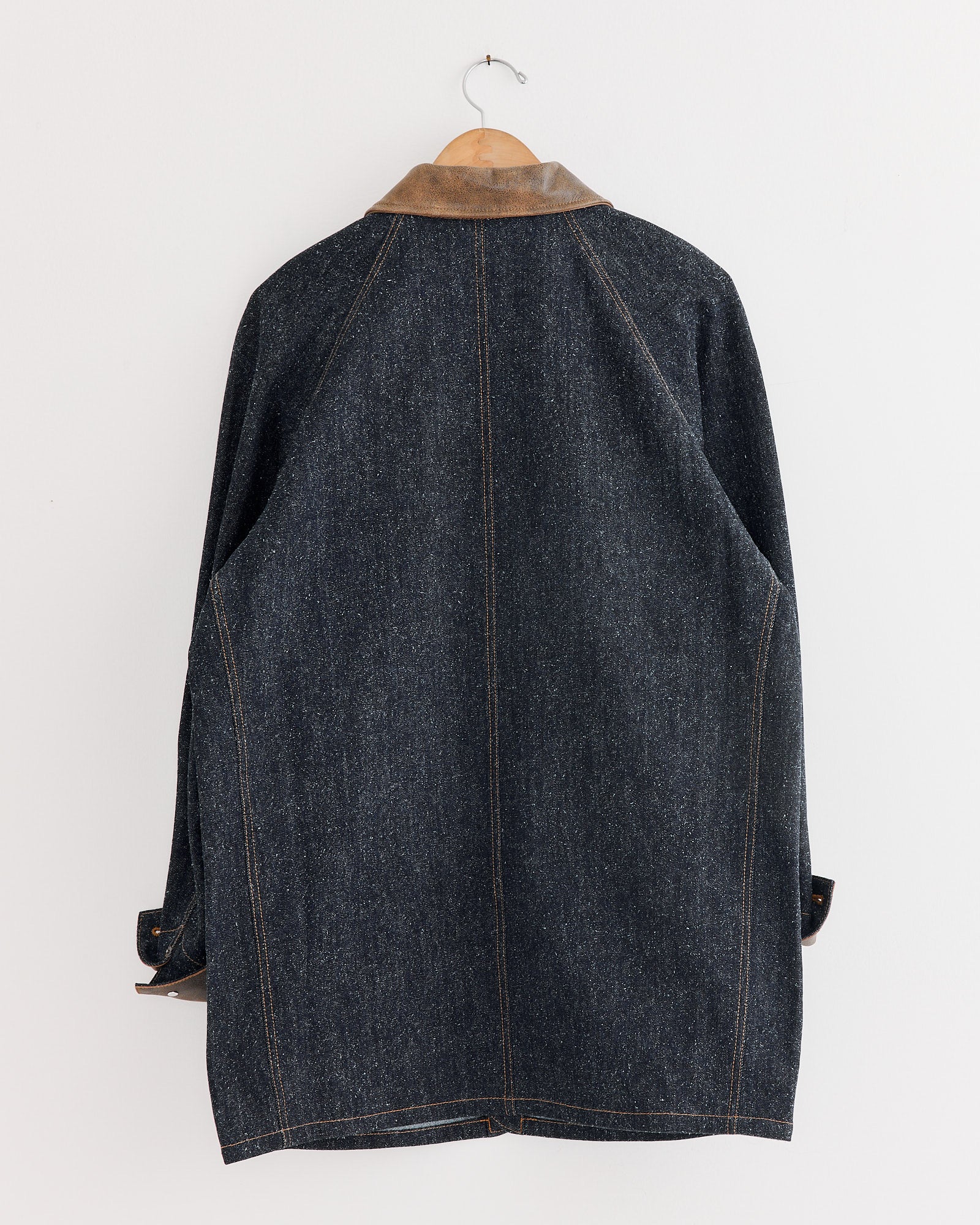 Cale Cotton Silk Denim Jacket Blue - Image 4