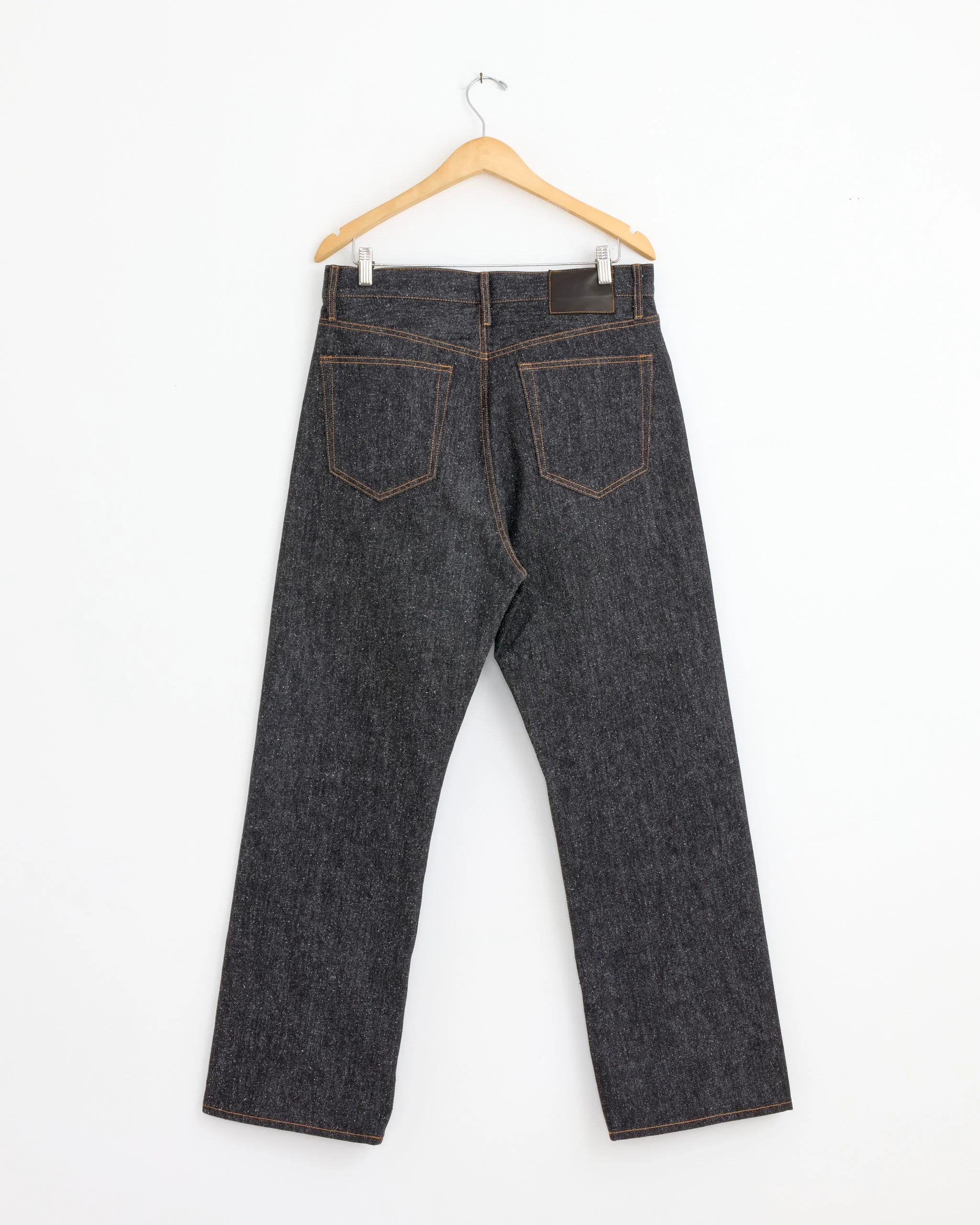 Cotton Silk Denim Pant in Black - Image 3