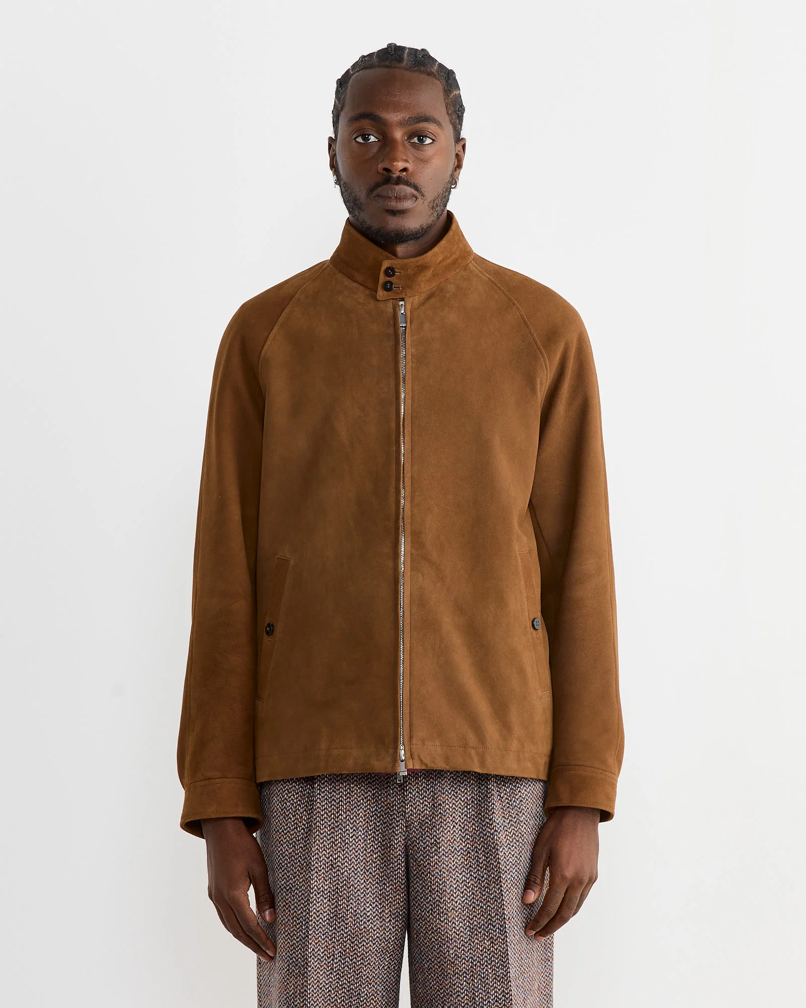 Sheep Suede Jacket in Brown