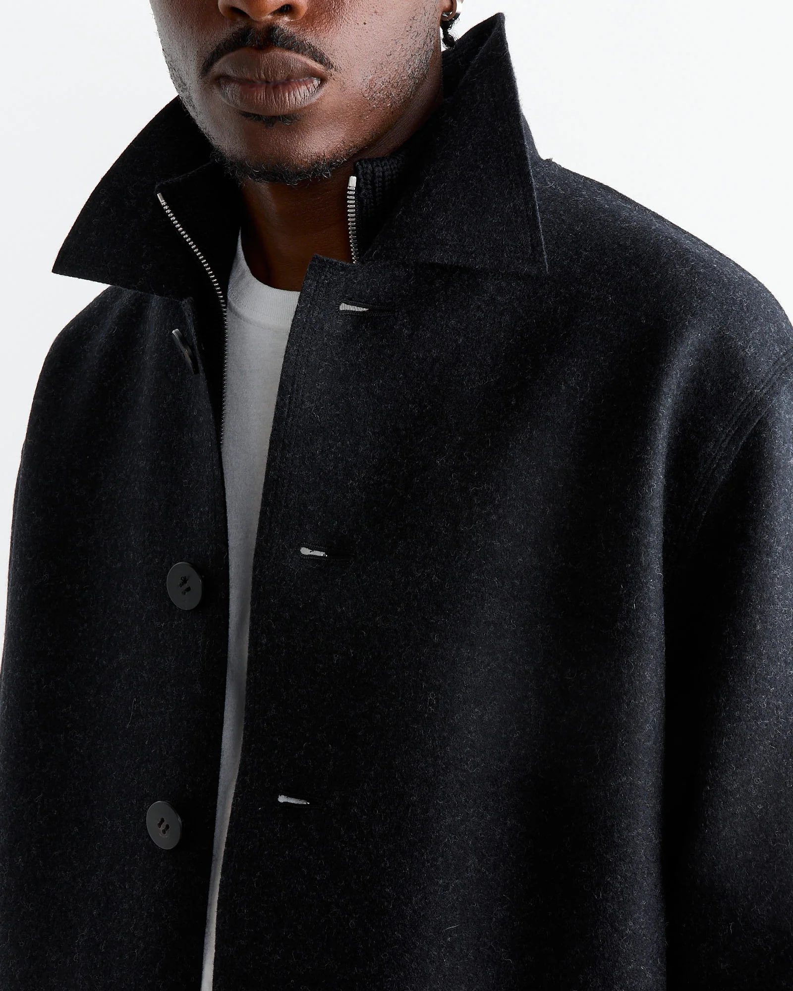 Wool Felt Jacket in Grey - Image 4