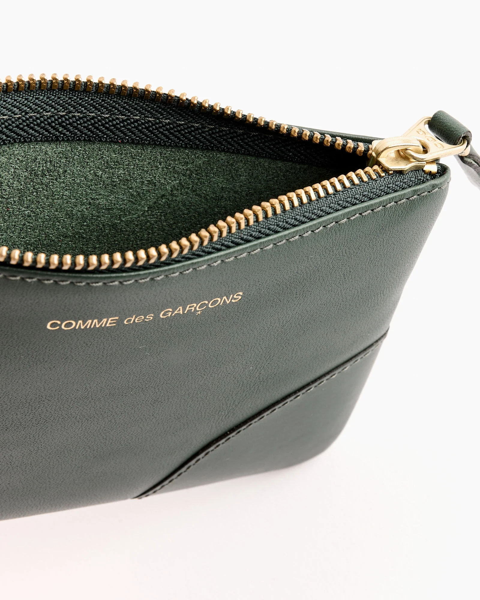 Classic Zip Pouch in Bottle Green - Image 3