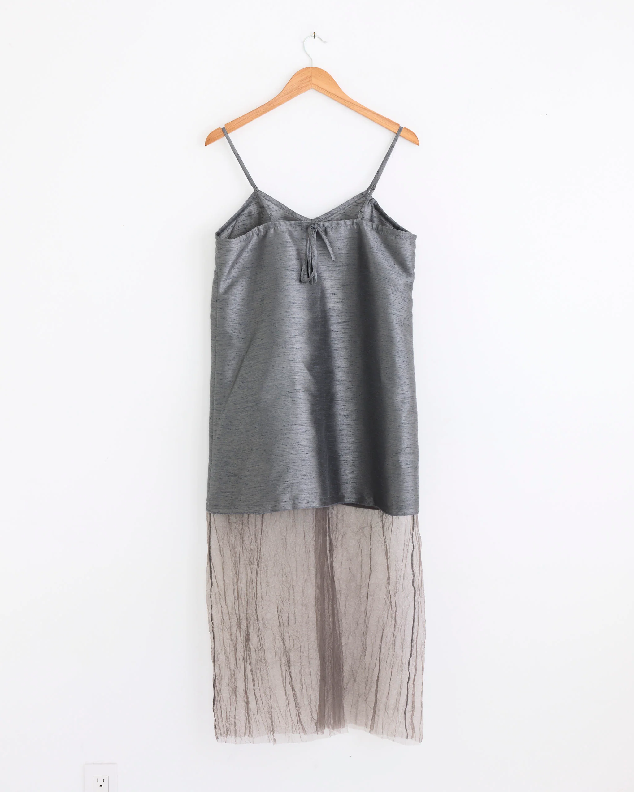 Dupioni Mesh Dress in Steel - Image 3