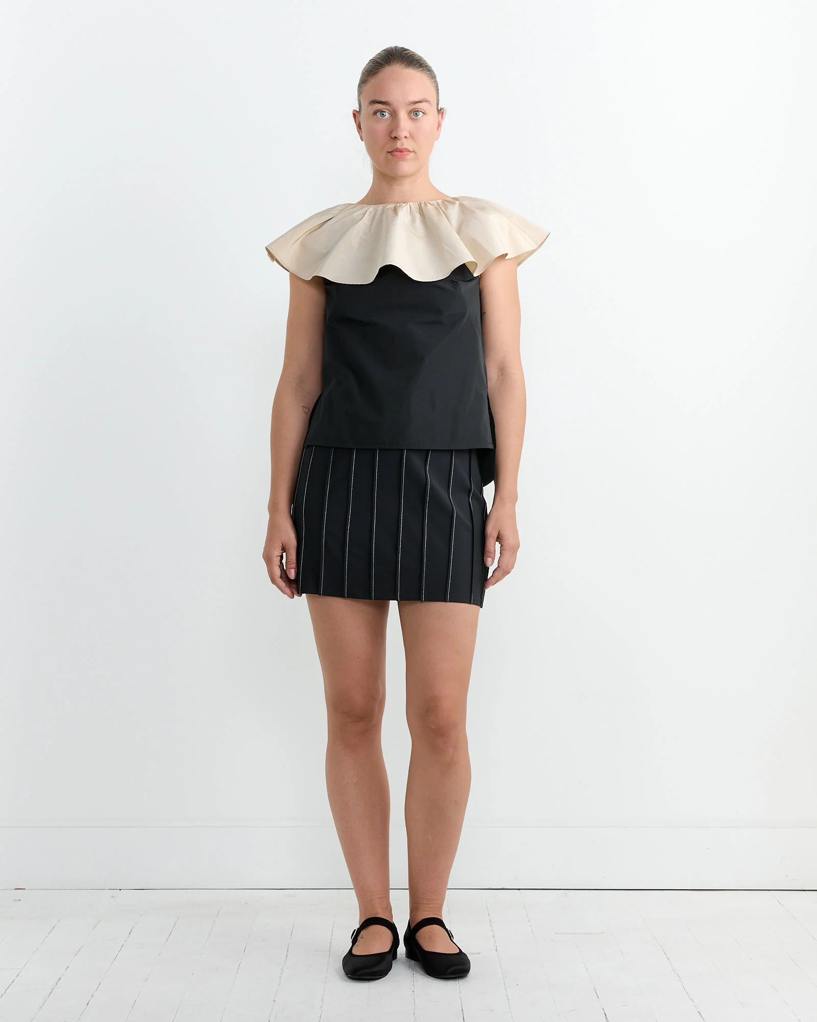 Ivo Mini Skirt in Pintuck - Image 2