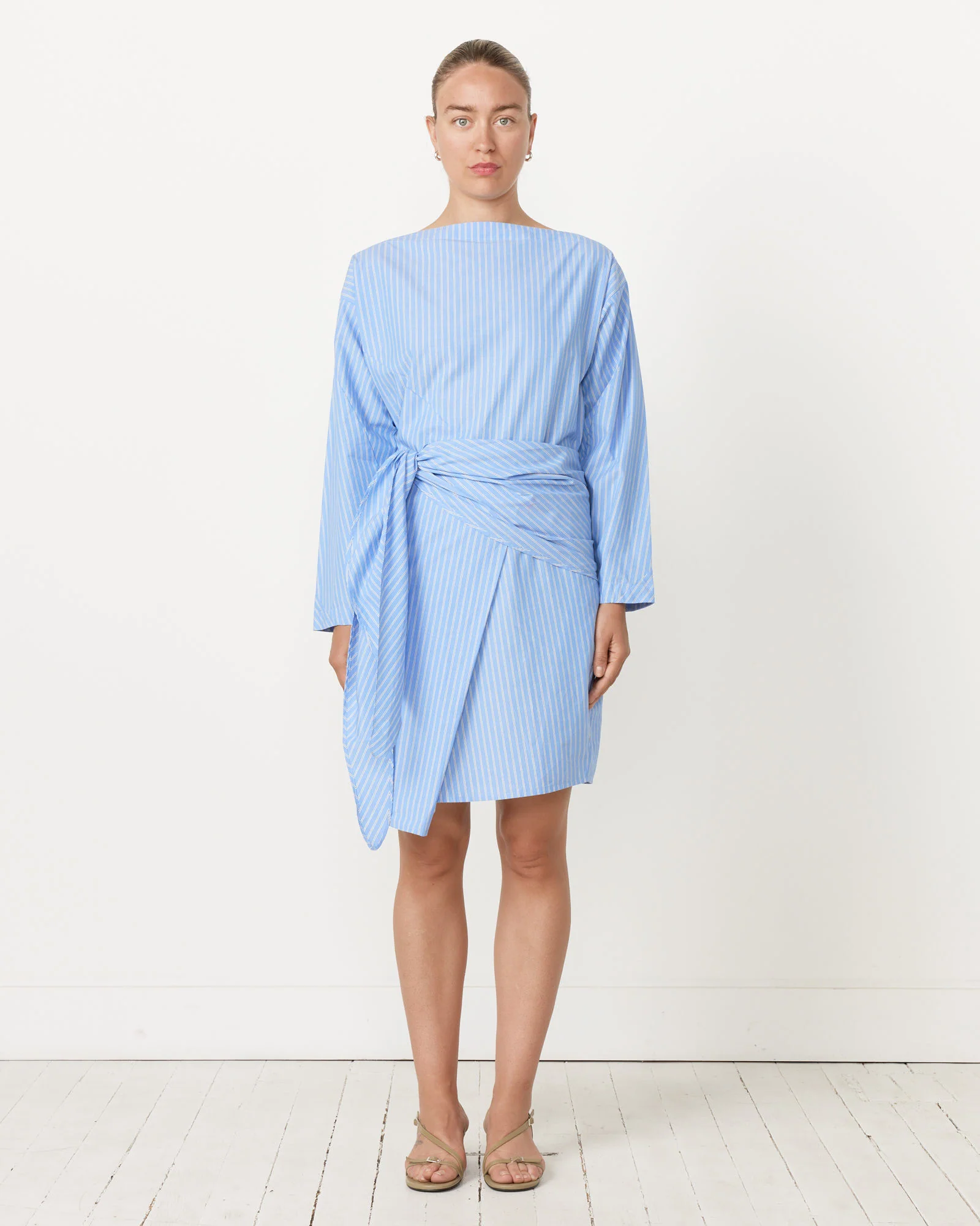 Seiko Mini Dress in Cerulean Stripe - Image 3