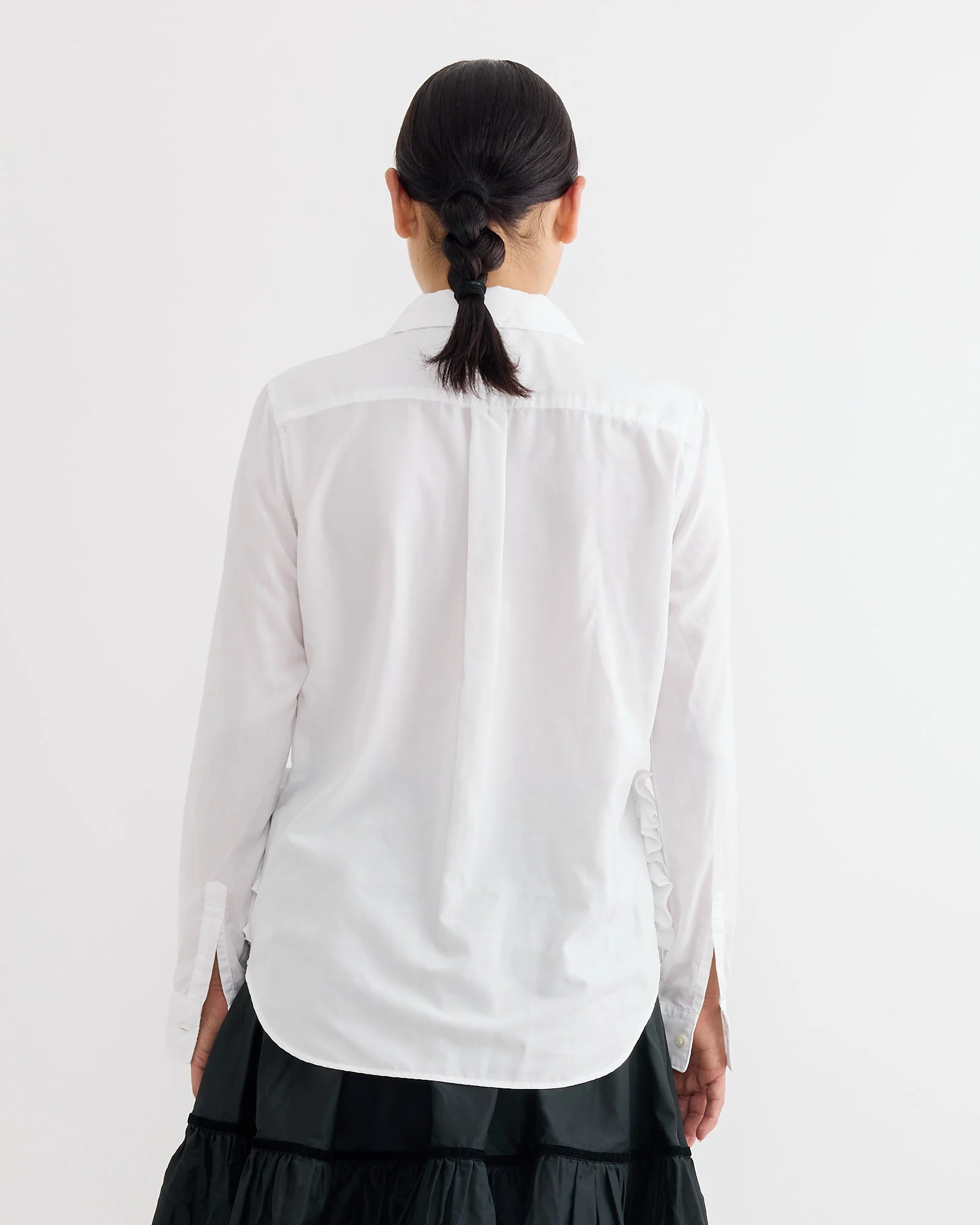 Frilled Pocket Blouse in White - Image 3