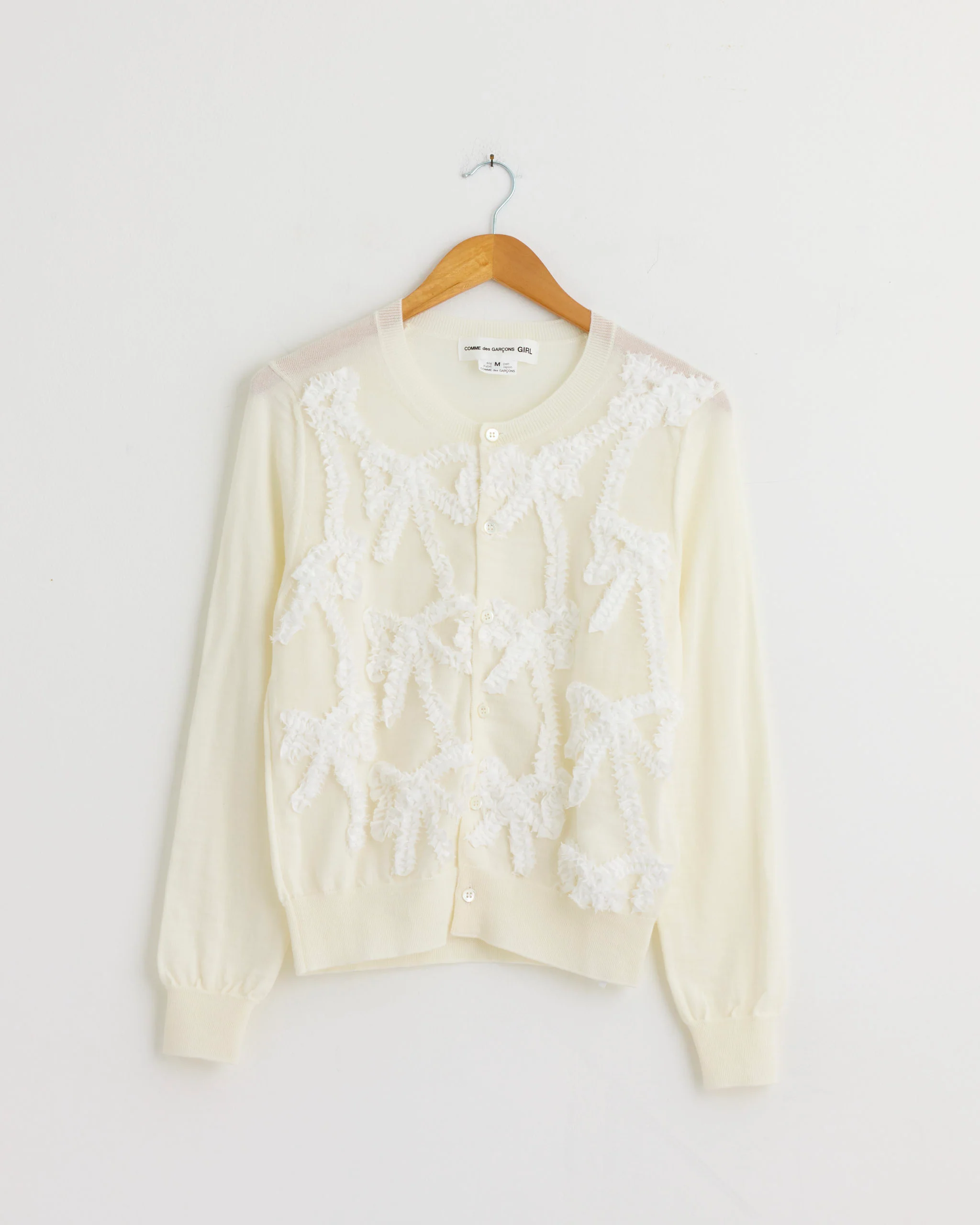 N009 Cardigan in White