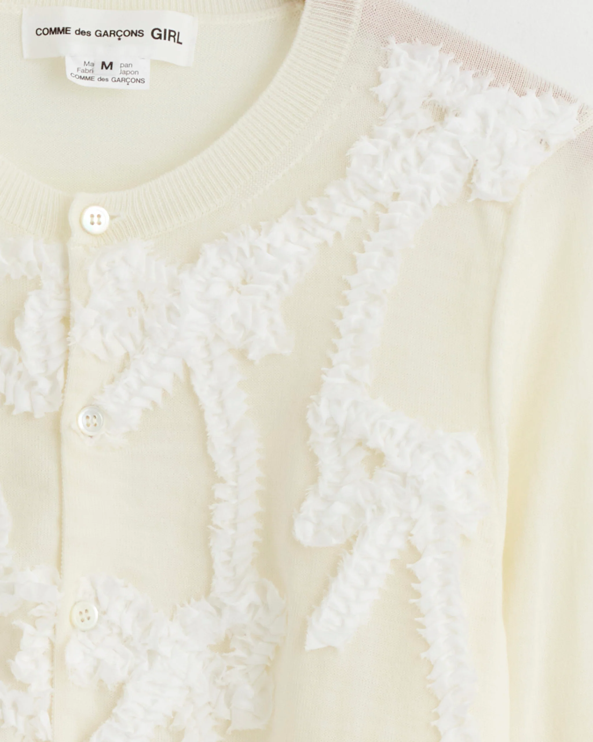 N009 Cardigan in White - Image 2