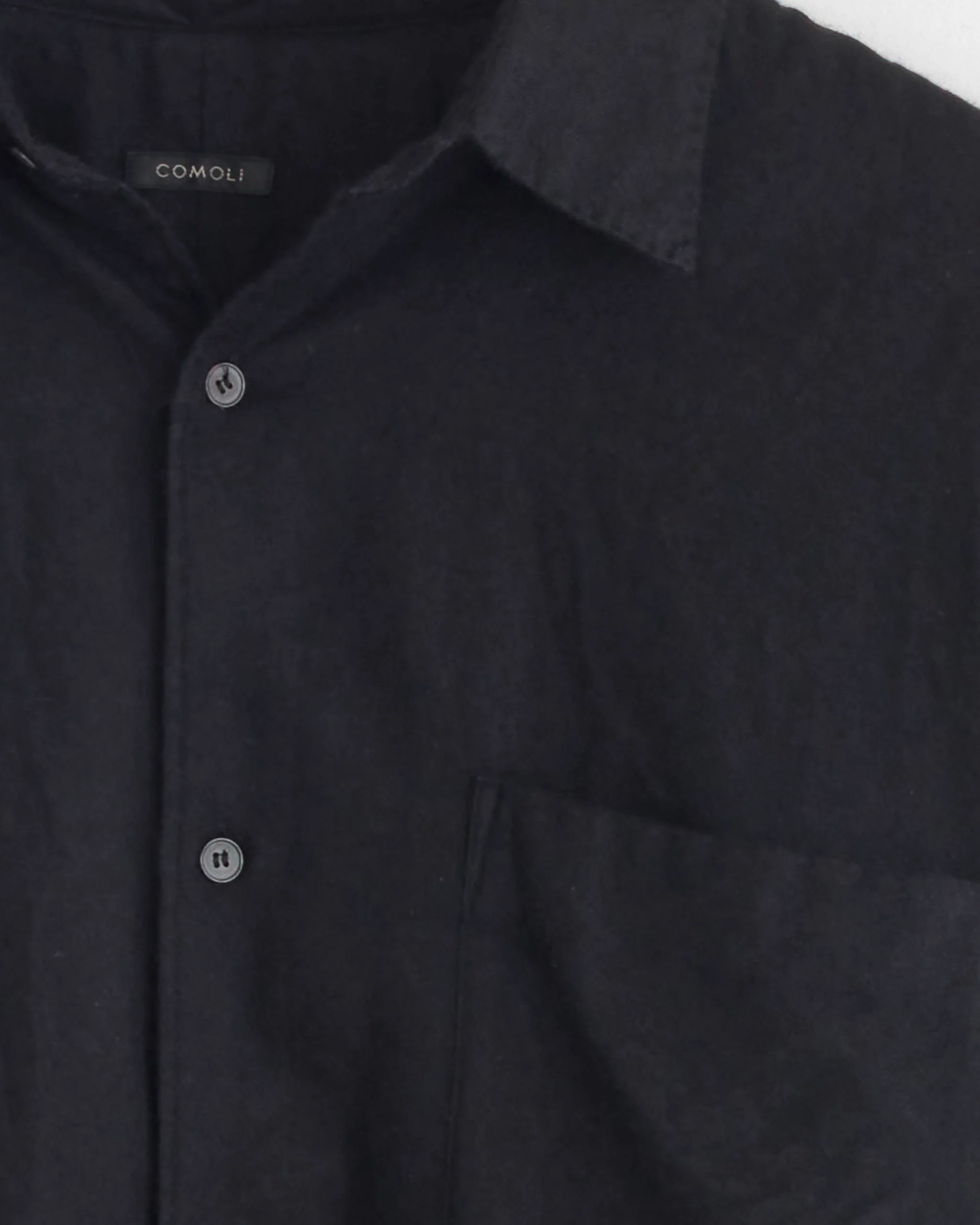 Cashmere Silk Garment Dyed Shirt in Navy - Image 2