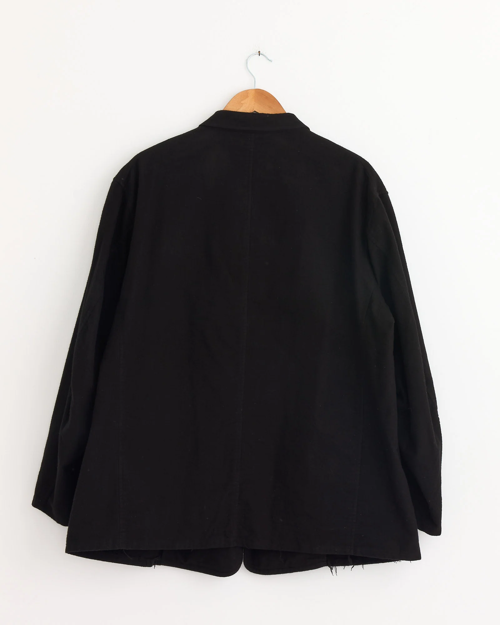 Cotton Flannel Jacket in Black - Image 3